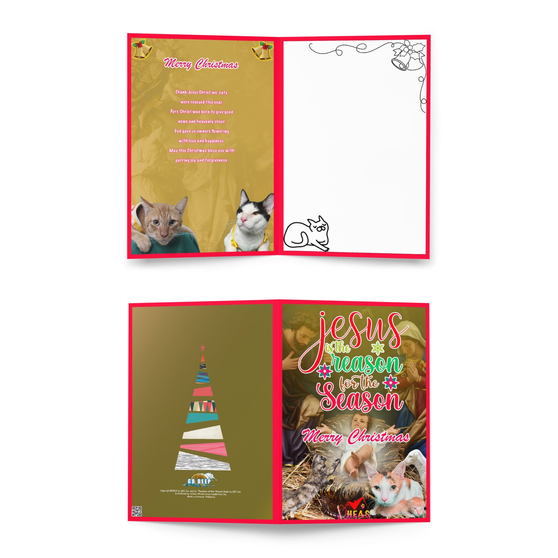 Christmas Greeting Card Design 12 POSTCARD The DEEP Store