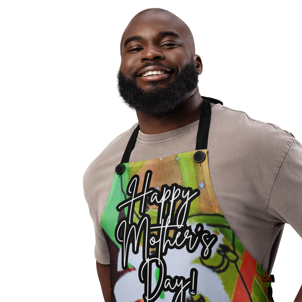 S Perimeter Flower Apron - Mother's Day Apron SUBLIMATION The DEEP Store