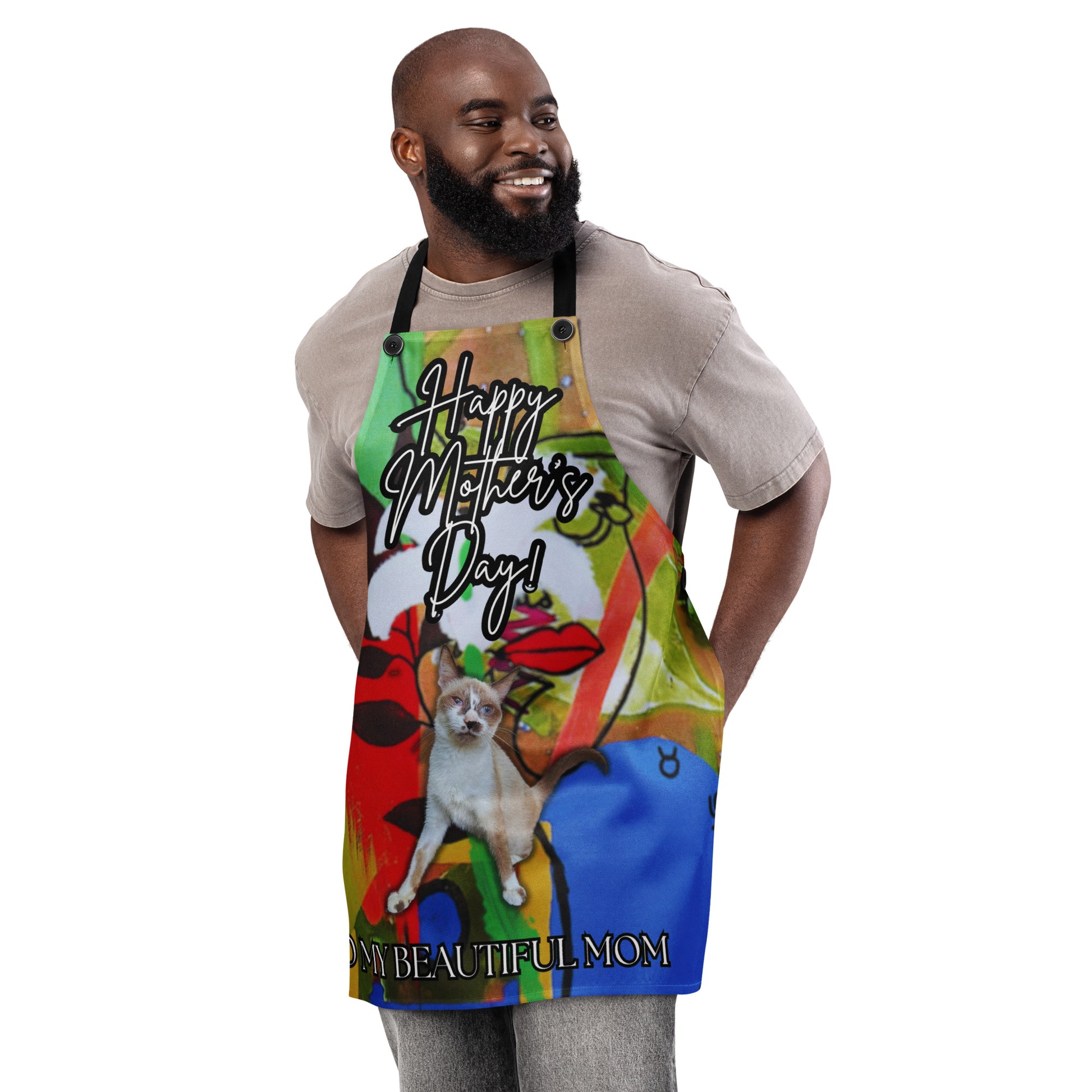 S Perimeter Flower Apron - Mother's Day Apron SUBLIMATION The DEEP Store