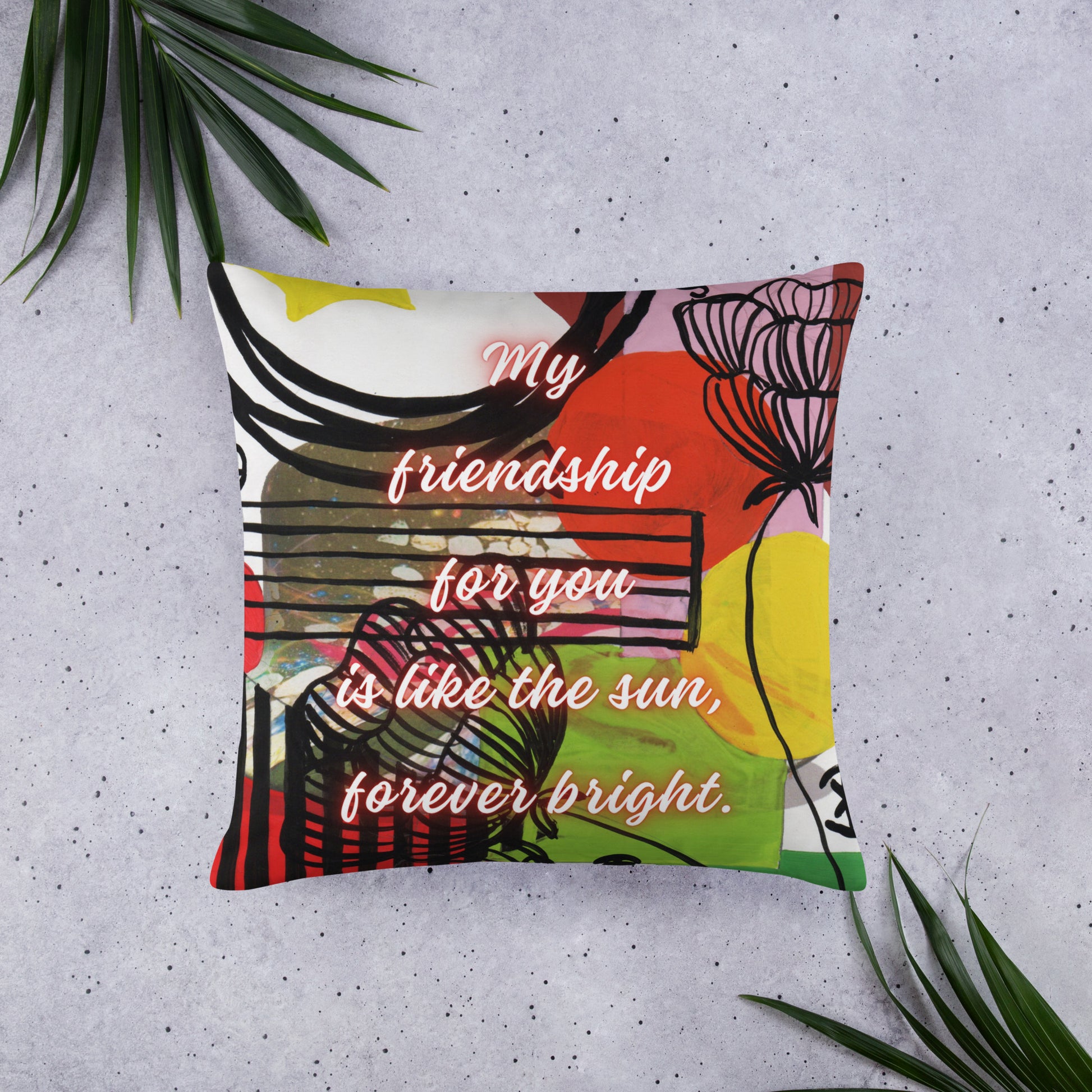 Basic Pillow Design 1 CUT-SEW The DEEP Store 22″×22″