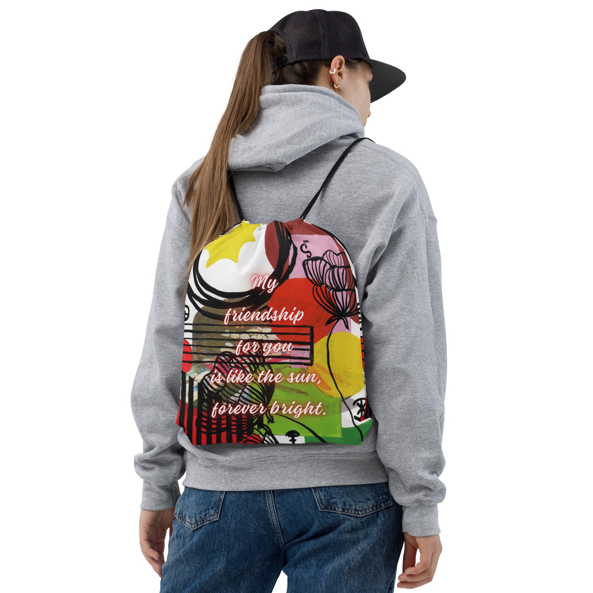 Drawstring Bag Design 5 CUT-SEW The DEEP Store Default Title