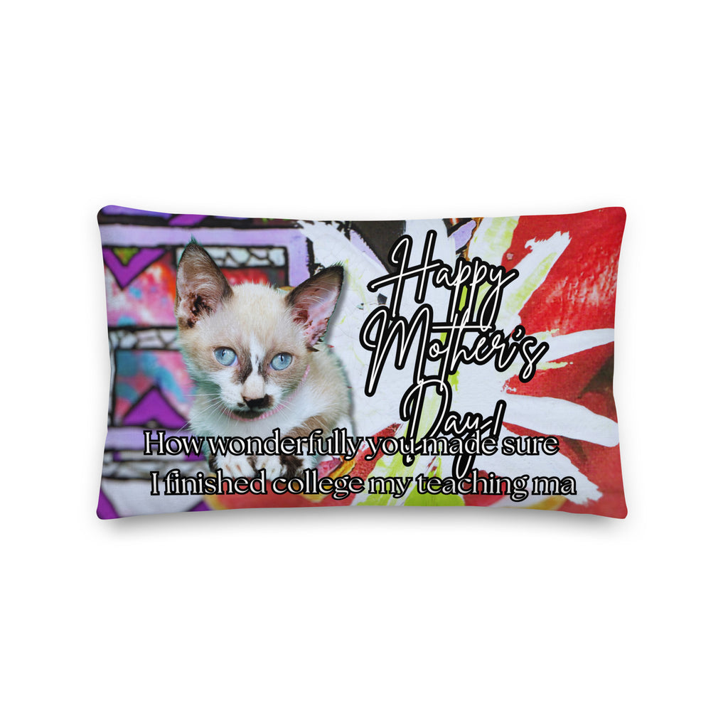 Huber Floral Pillow - Mother's Day Pillow CUT-SEW The DEEP Store
