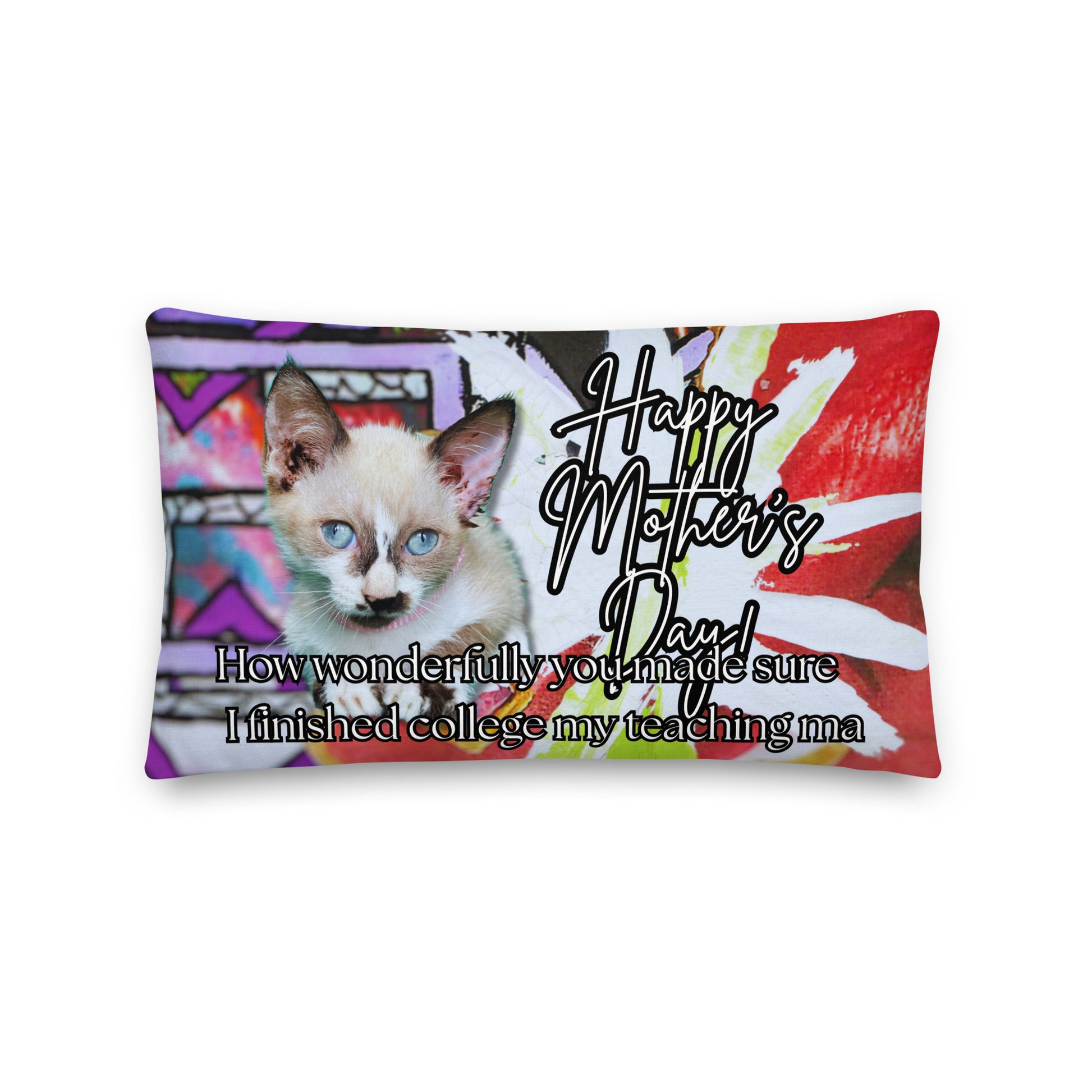 Huber Floral Pillow - Mother's Day Pillow CUT-SEW The DEEP Store