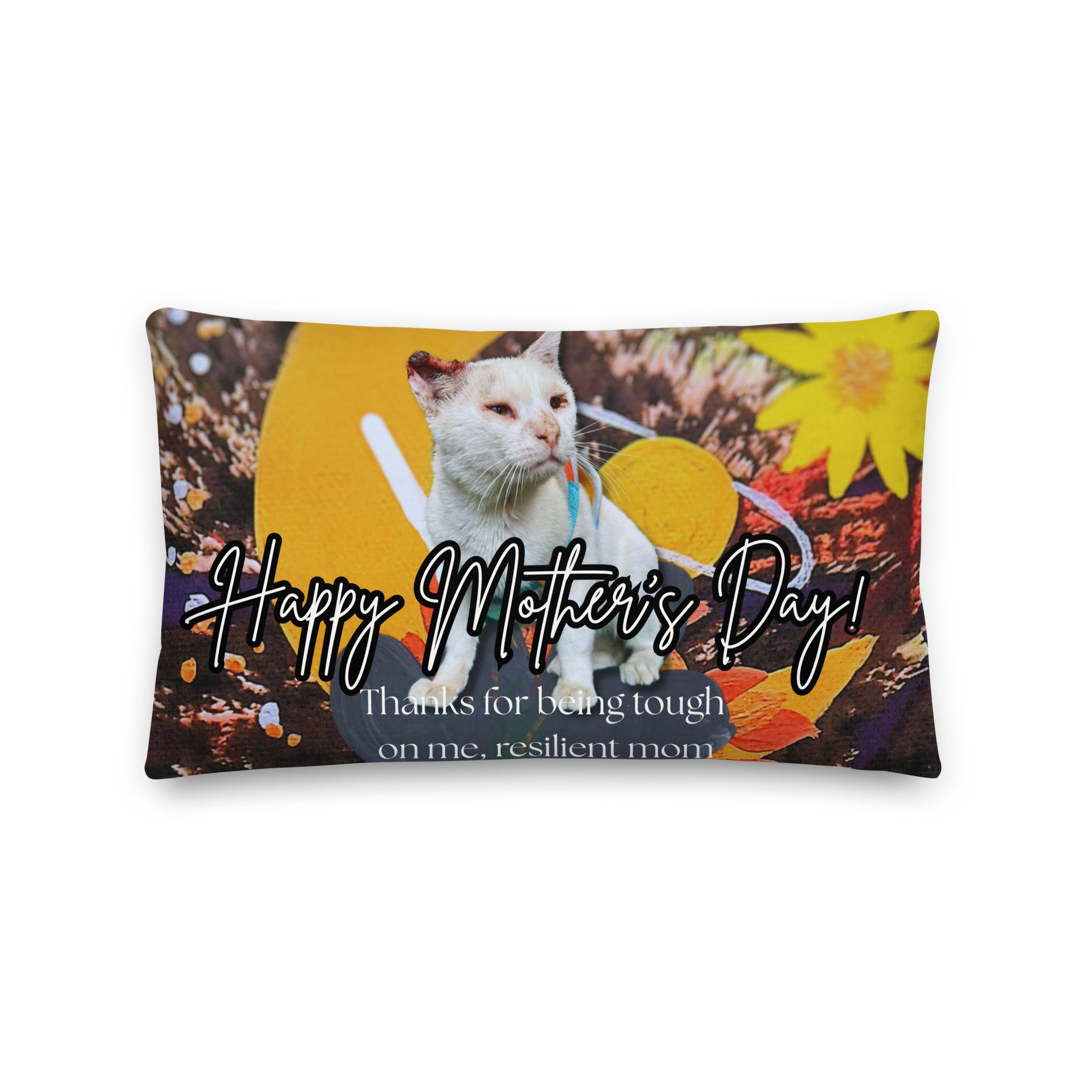Pond View Flower Pillow - Mother's Day Pillow CUT-SEW The DEEP Store 20″×12″