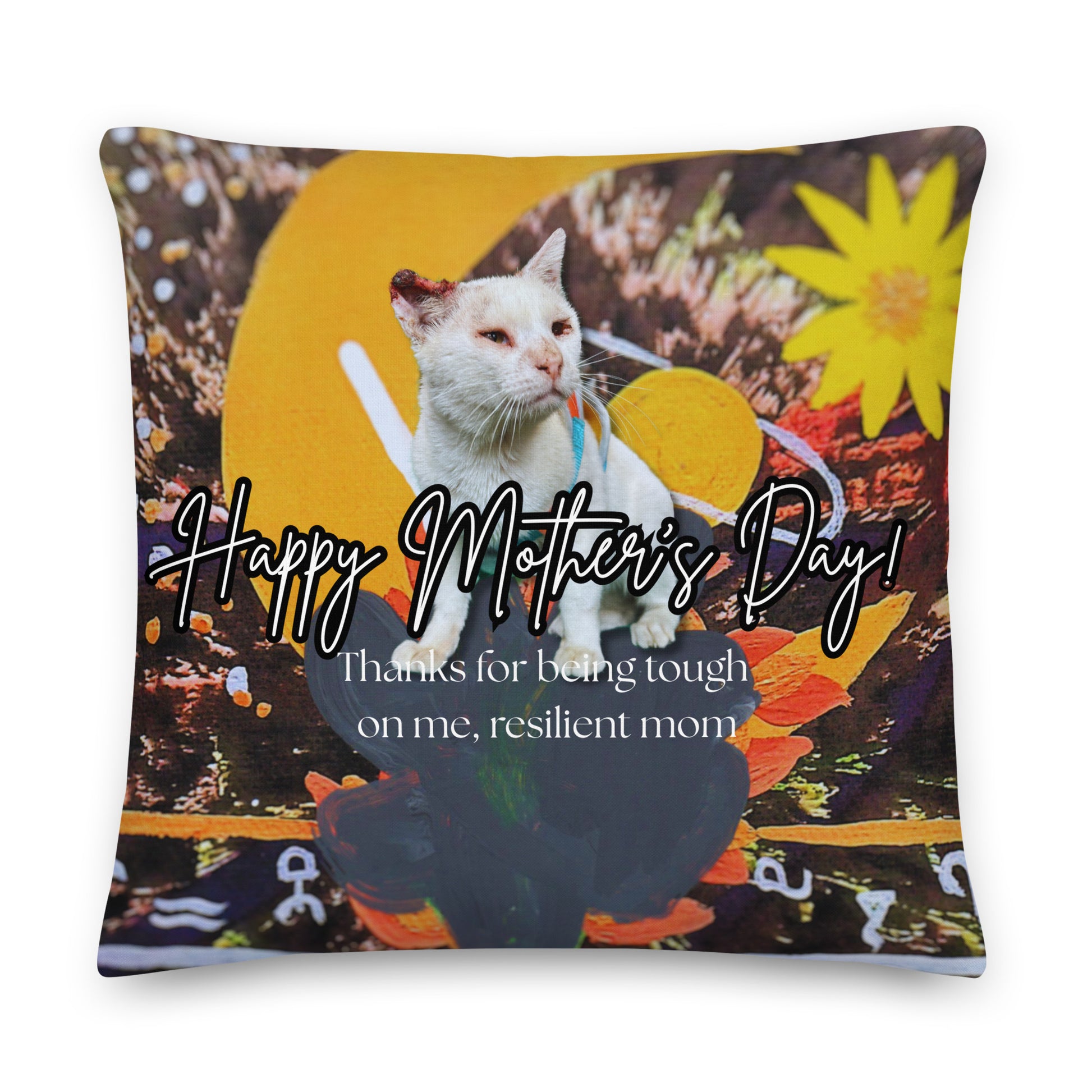 Pond View Flower Pillow - Mother's Day Pillow CUT-SEW The DEEP Store 22″×22″