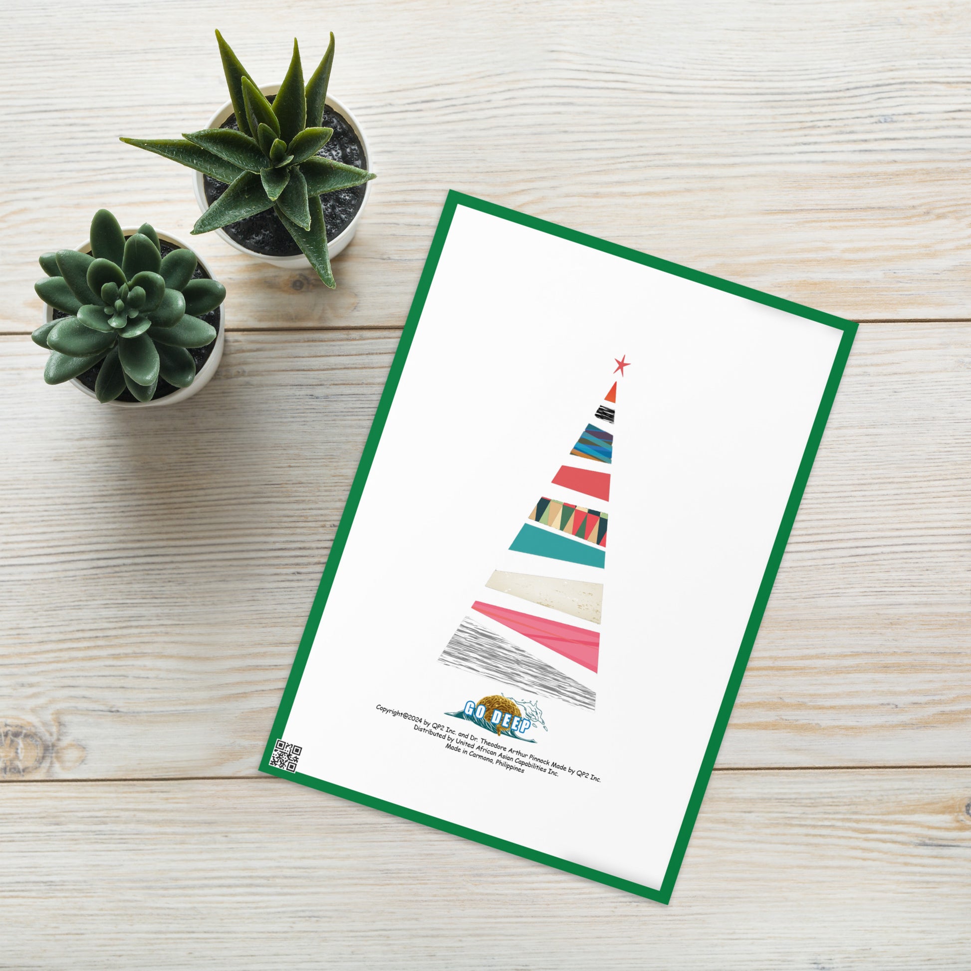 Christmas Greeting Card Design 2 POSTCARD The DEEP Store