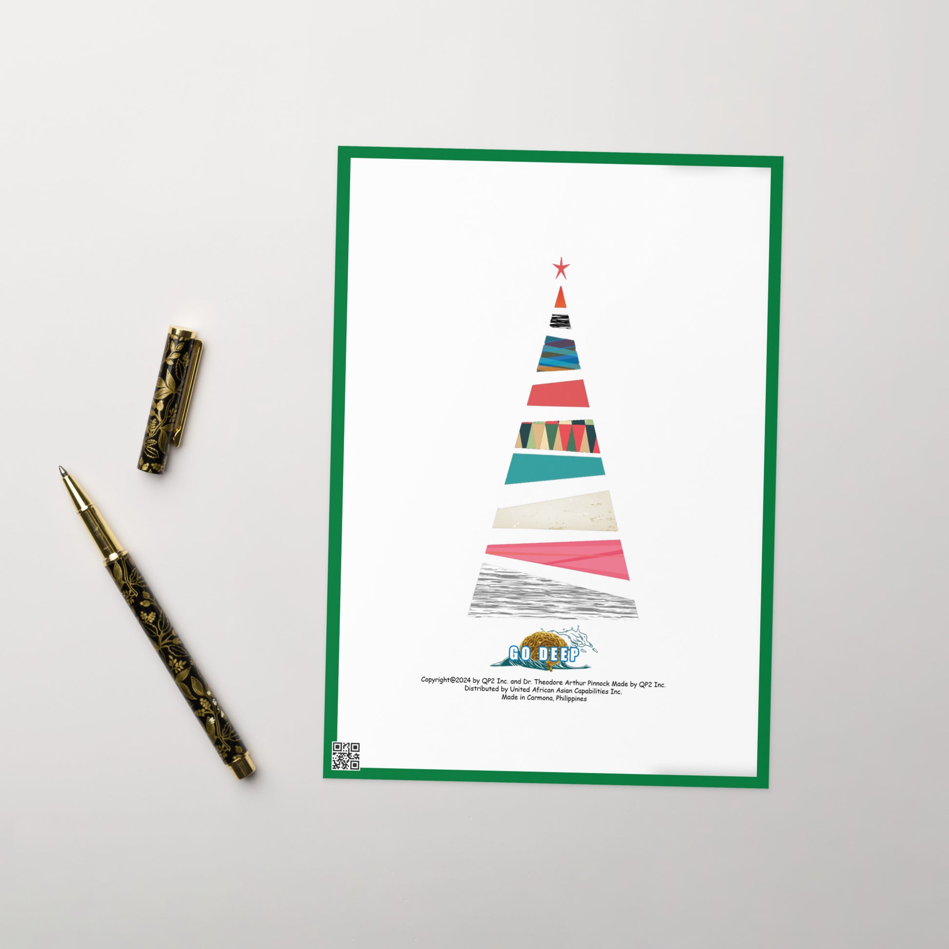 Christmas Greeting Card Design 2 POSTCARD The DEEP Store