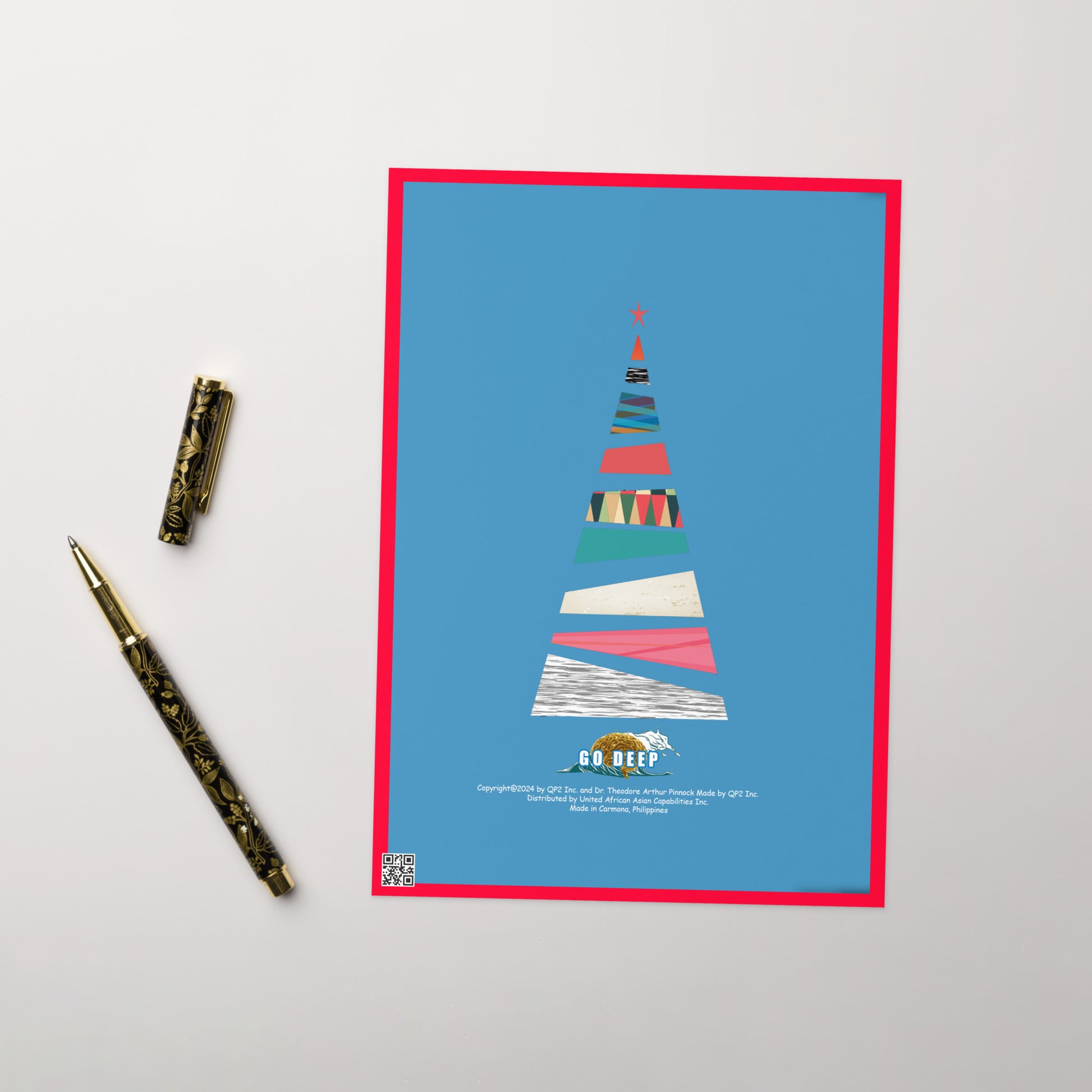 Christmas Greeting Card Design 3 POSTCARD The DEEP Store
