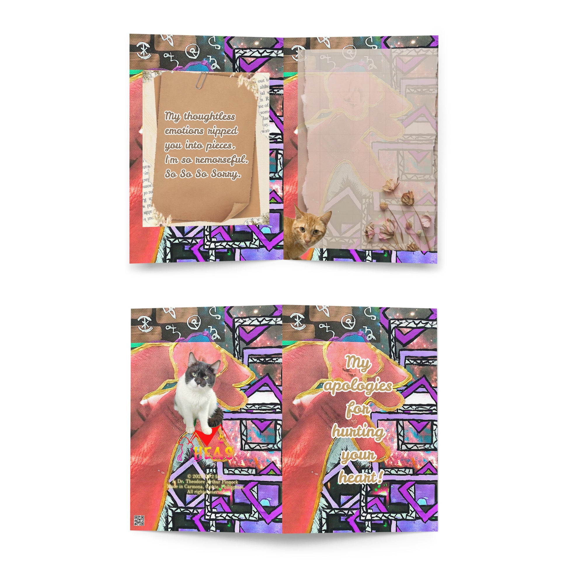 Apology Greeting Card Design 2 POSTCARD The DEEP Store
