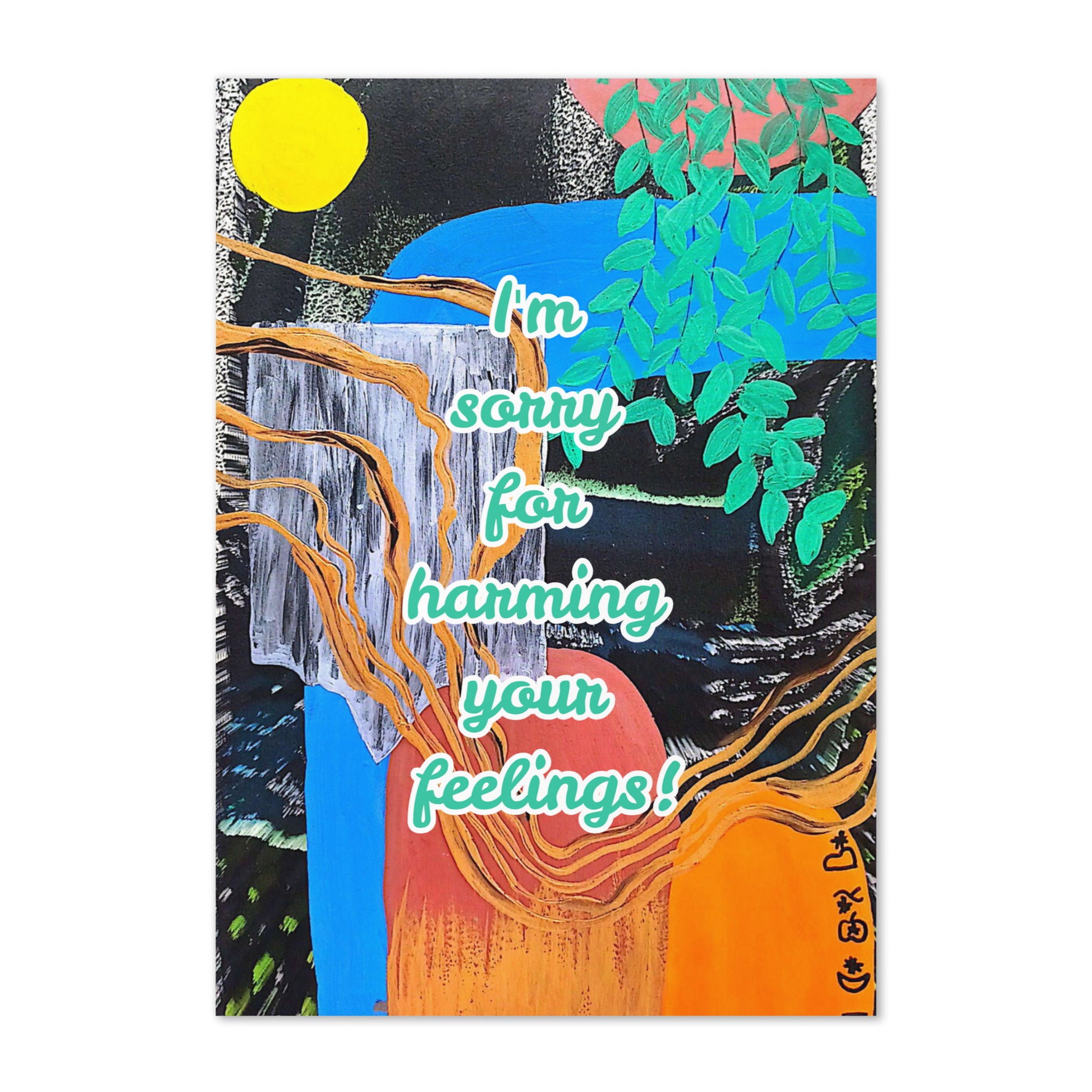Apology Greeting Card Design 4 POSTCARD The DEEP Store