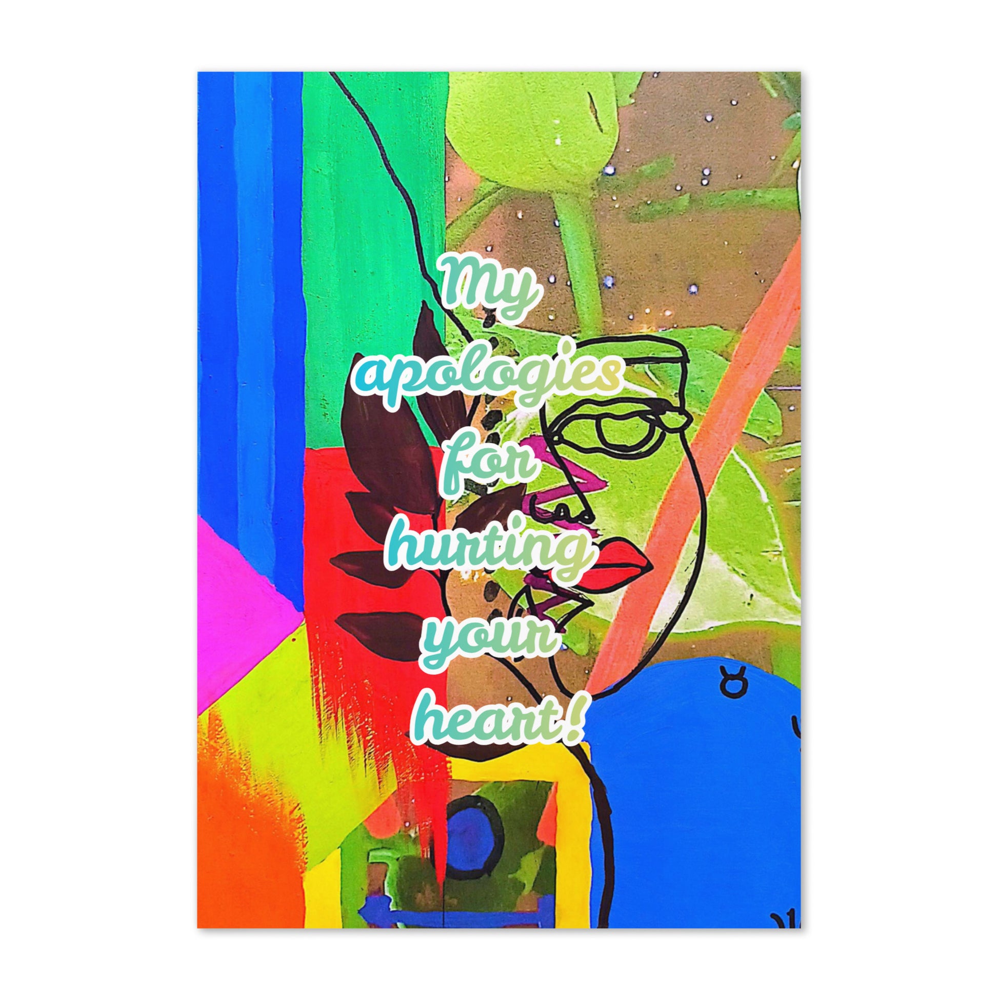 Apology Greeting Card Design 5 POSTCARD The DEEP Store
