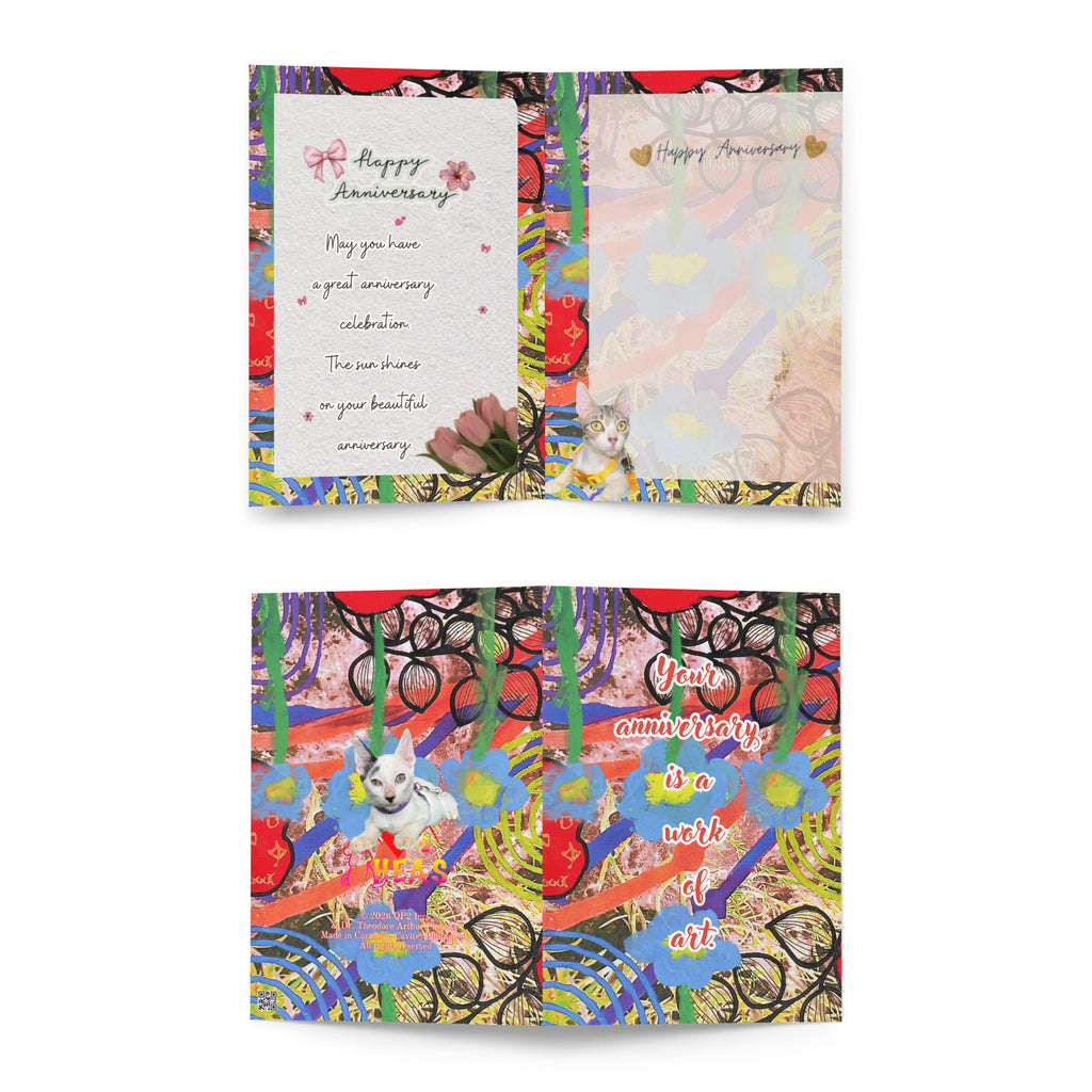 Anniversary Greeting Card Design 1 POSTCARD The DEEP Store