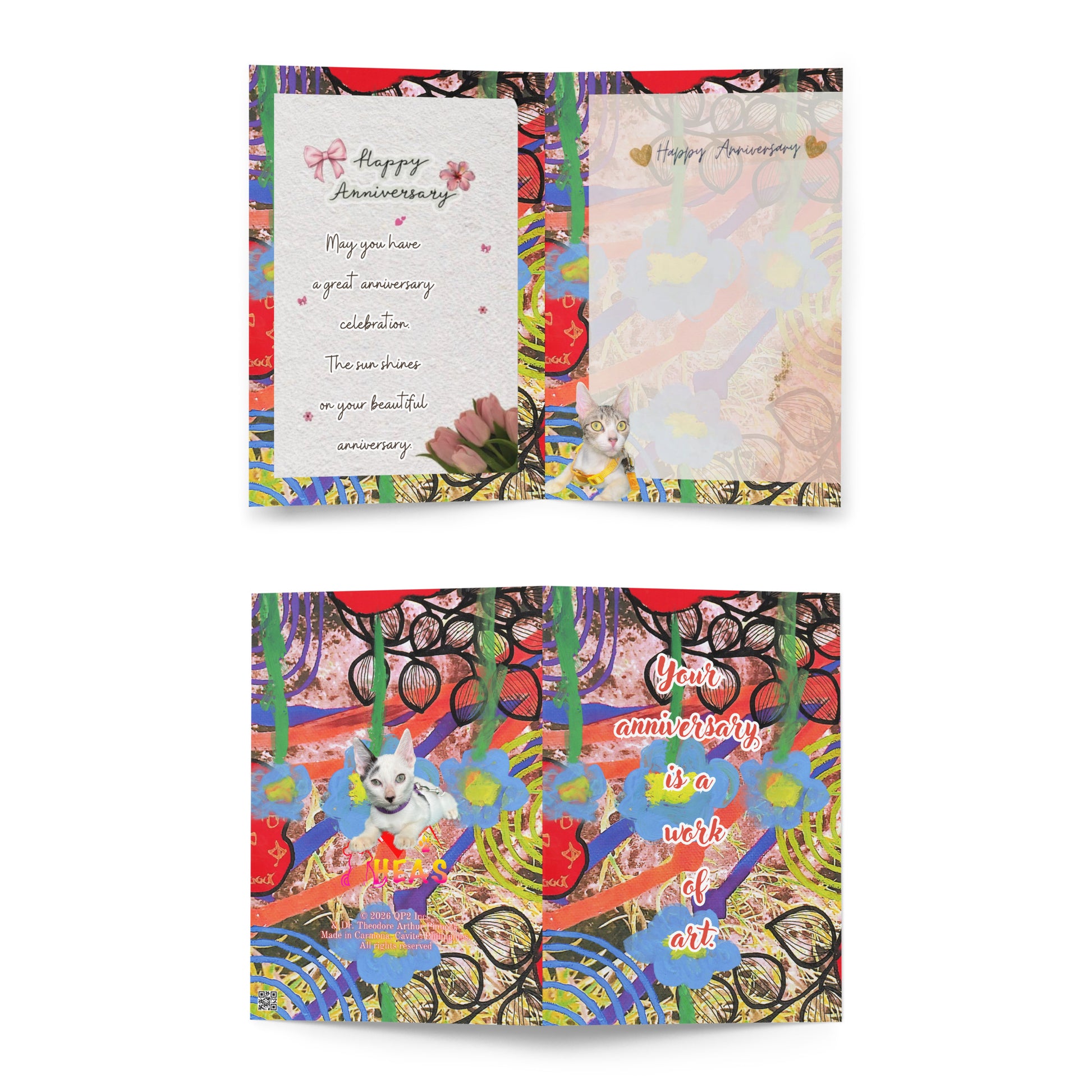 Anniversary Greeting Card Design 1 POSTCARD The DEEP Store