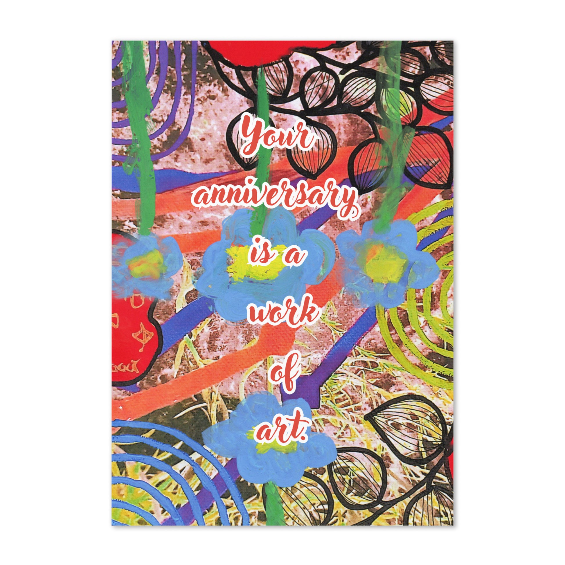 Anniversary Greeting Card Design 1 POSTCARD The DEEP Store