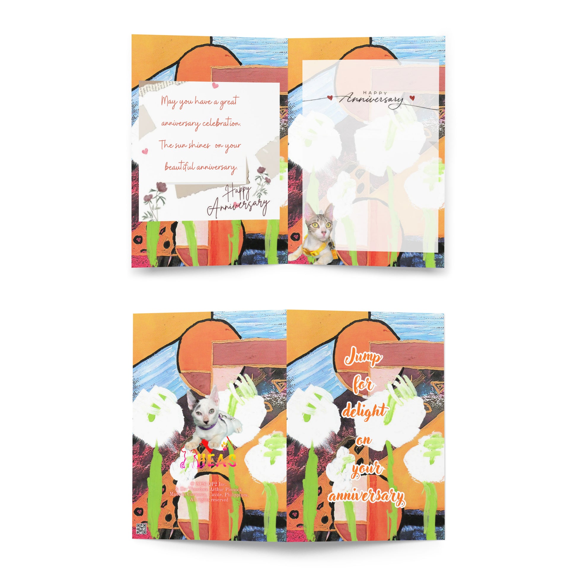 Anniversary Greeting Card Design 2 POSTCARD The DEEP Store