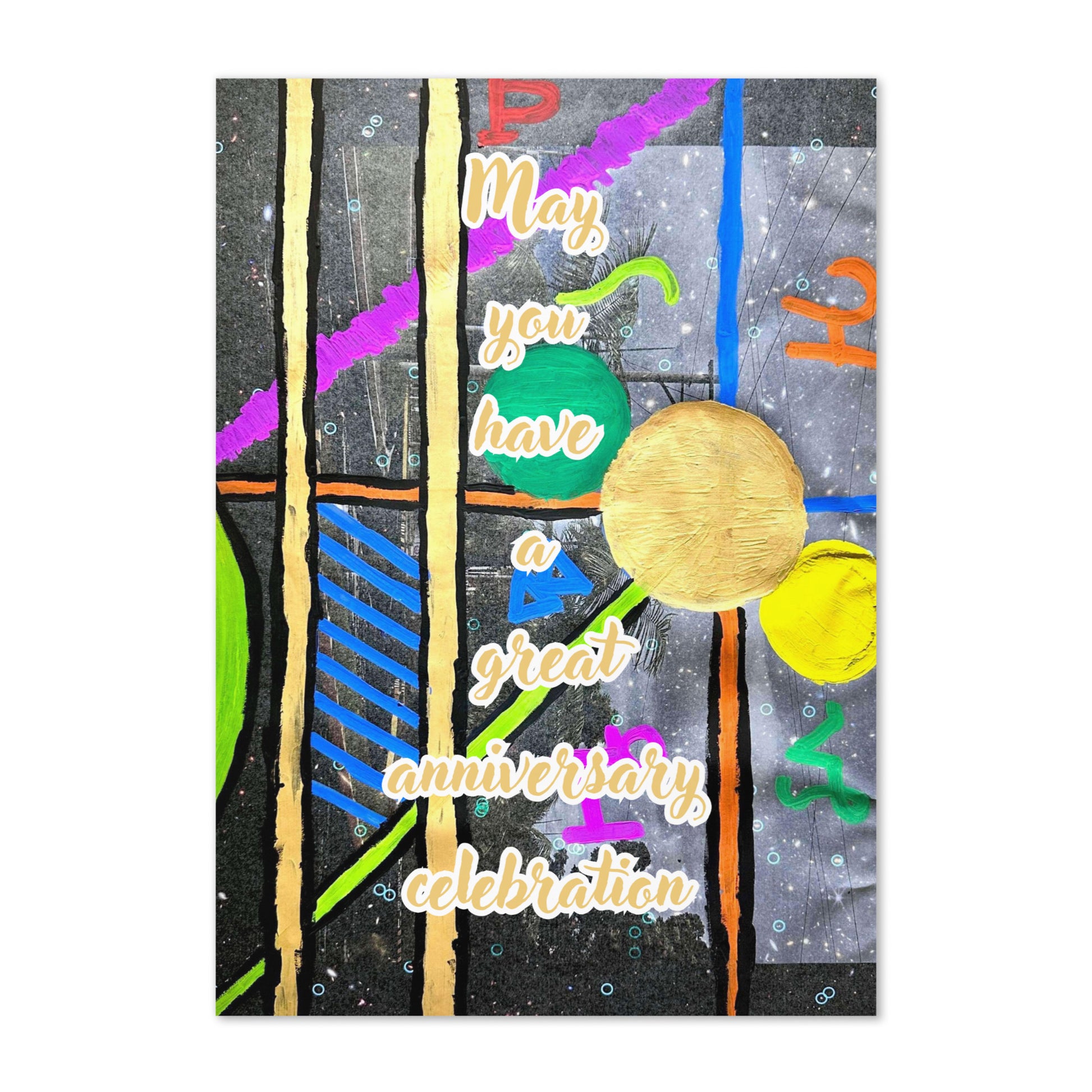 Anniversary Greeting Card Design 5 POSTCARD The DEEP Store