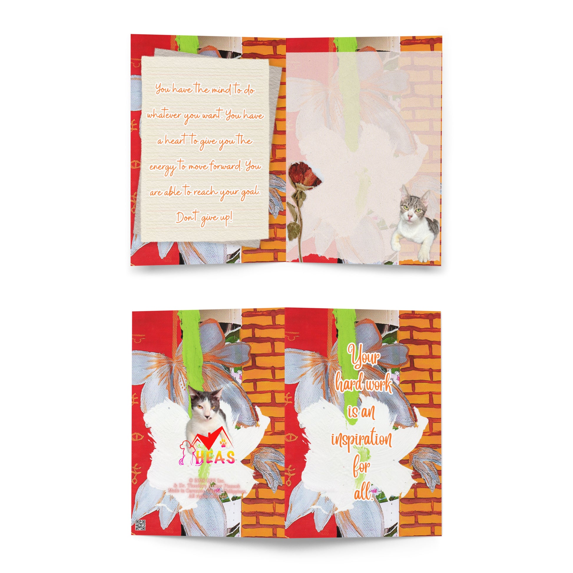 Encouragement Greeting Card Design 1 POSTCARD The DEEP Store