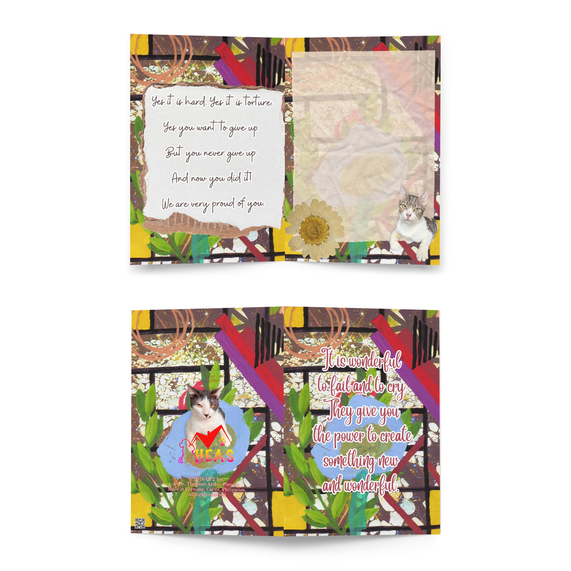 Encouragement Greeting Card Design 3 POSTCARD The DEEP Store