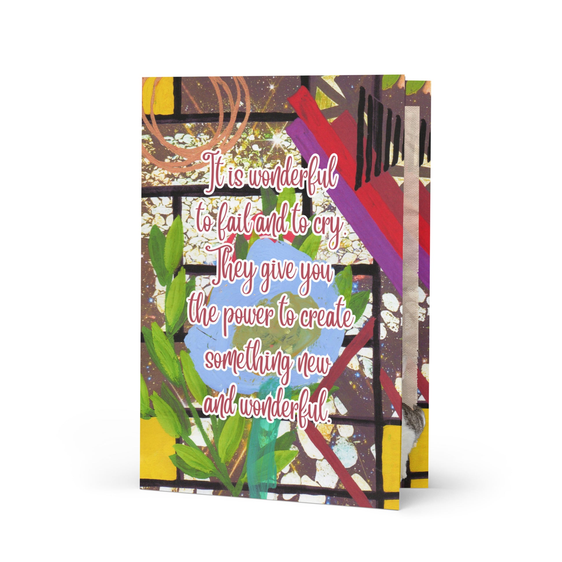 Encouragement Greeting Card Design 3 POSTCARD The DEEP Store