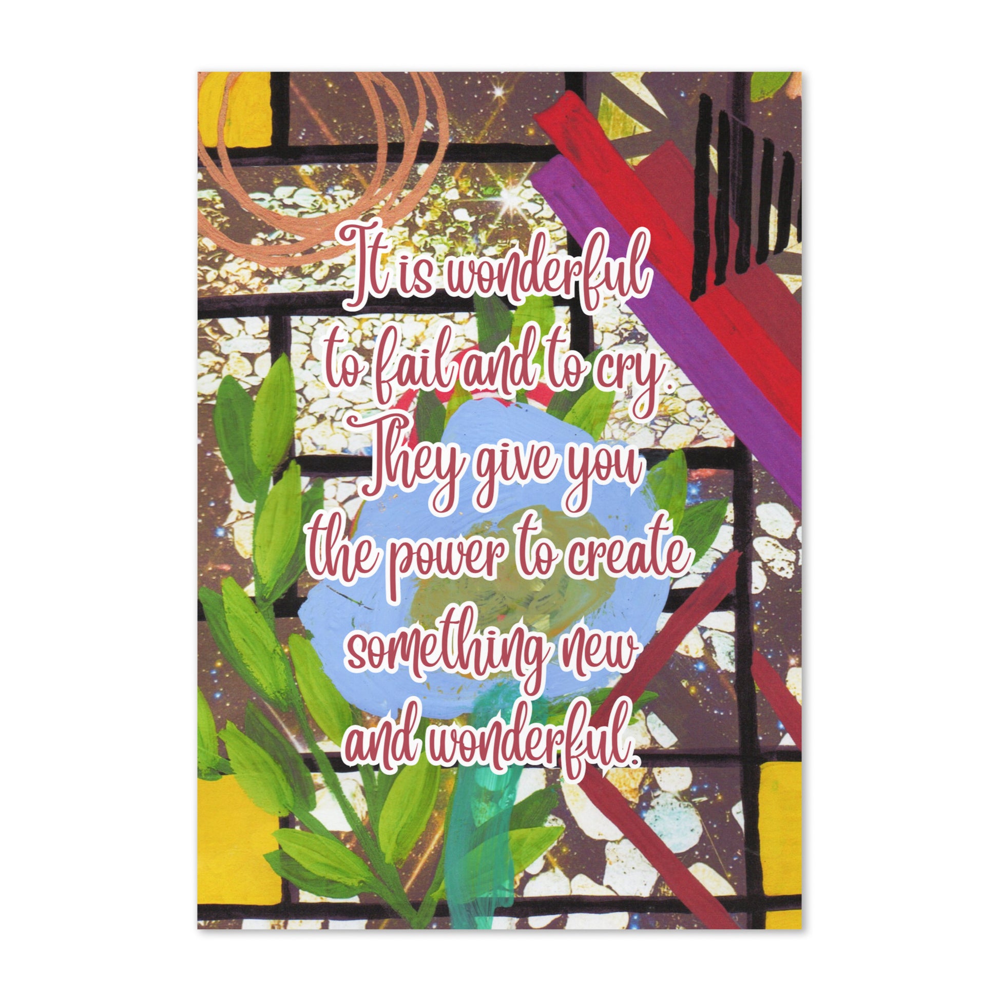 Encouragement Greeting Card Design 3 POSTCARD The DEEP Store