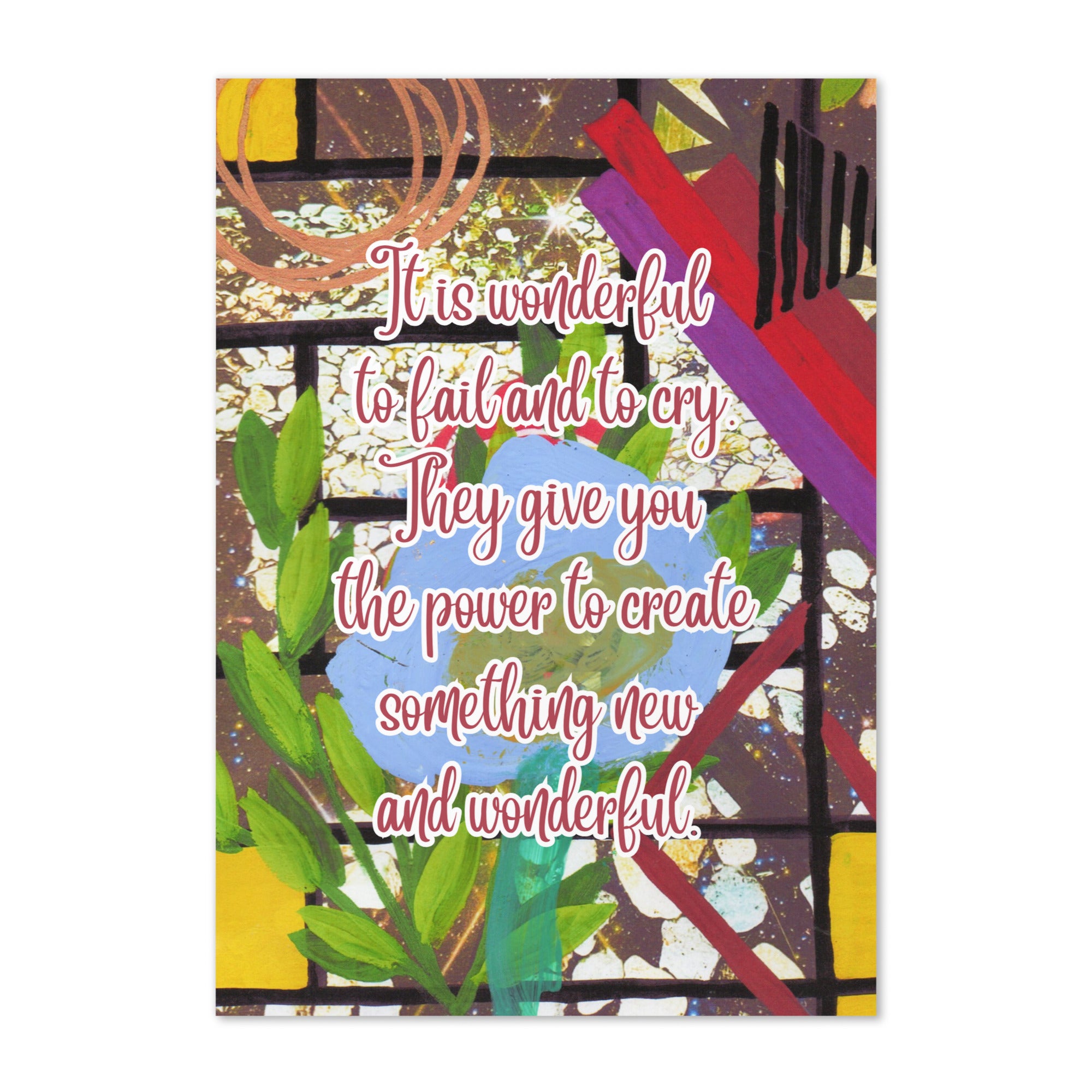 Encouragement Greeting Card Design 3 POSTCARD The DEEP Store