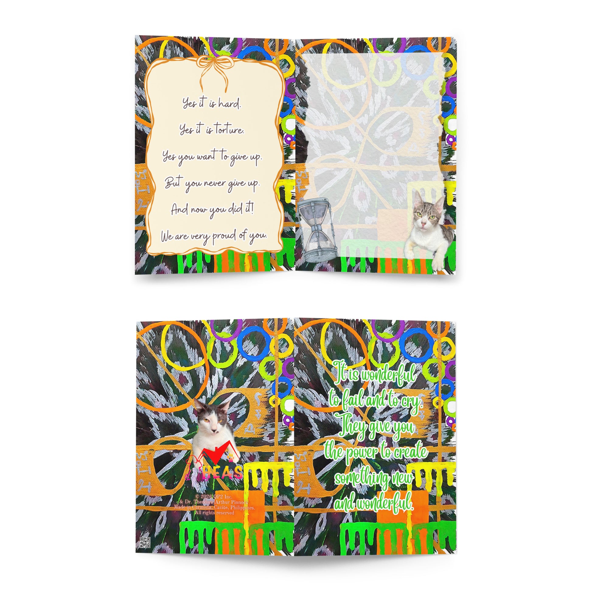 Encouragement Greeting Card Design 4 POSTCARD The DEEP Store