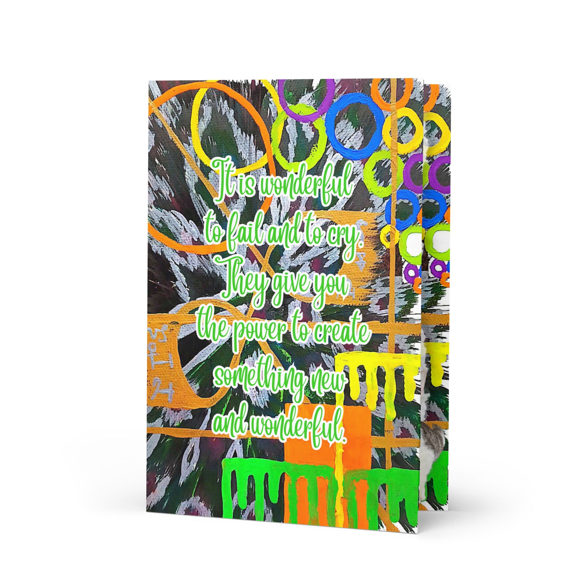 Encouragement Greeting Card Design 4 POSTCARD The DEEP Store