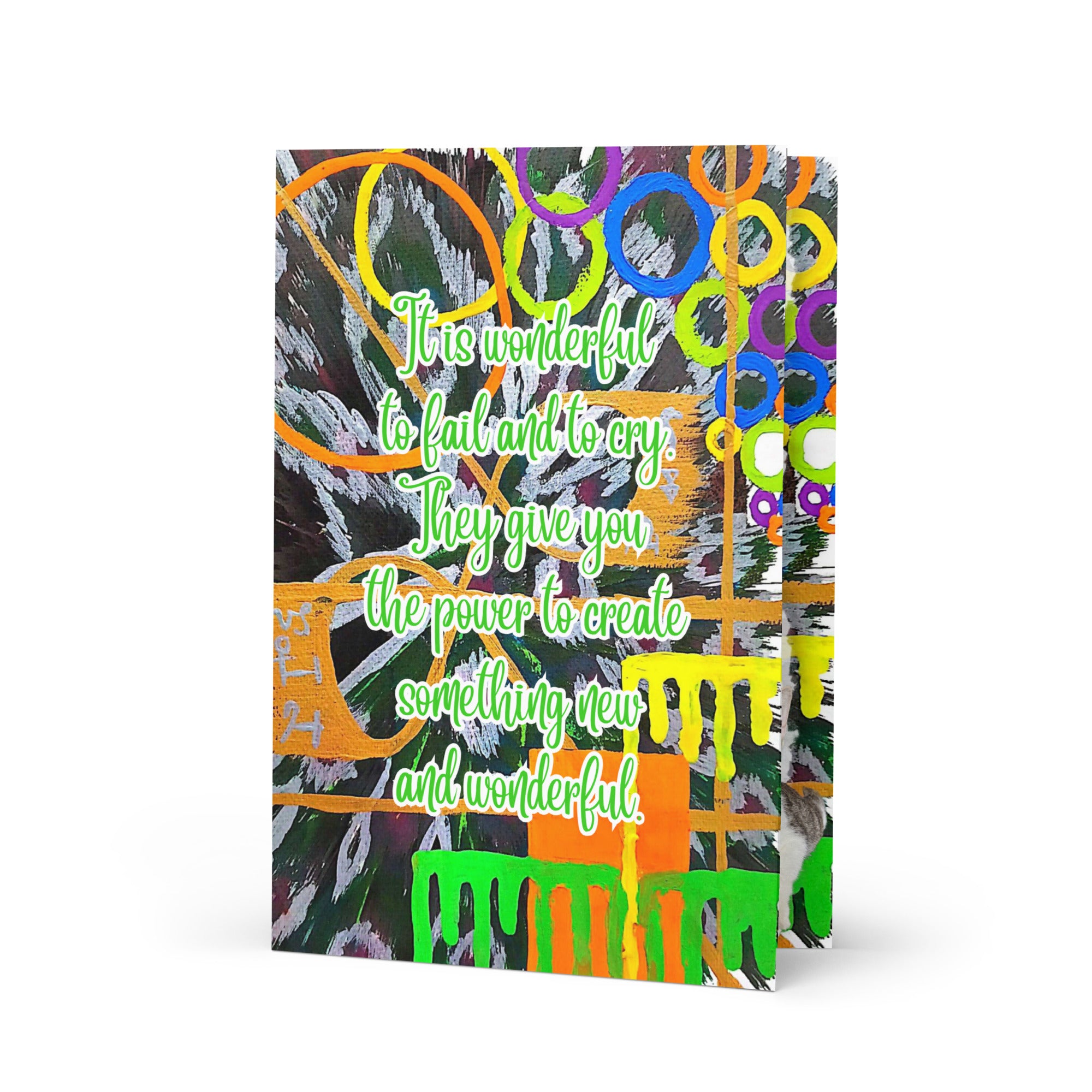 Encouragement Greeting Card Design 4 POSTCARD The DEEP Store