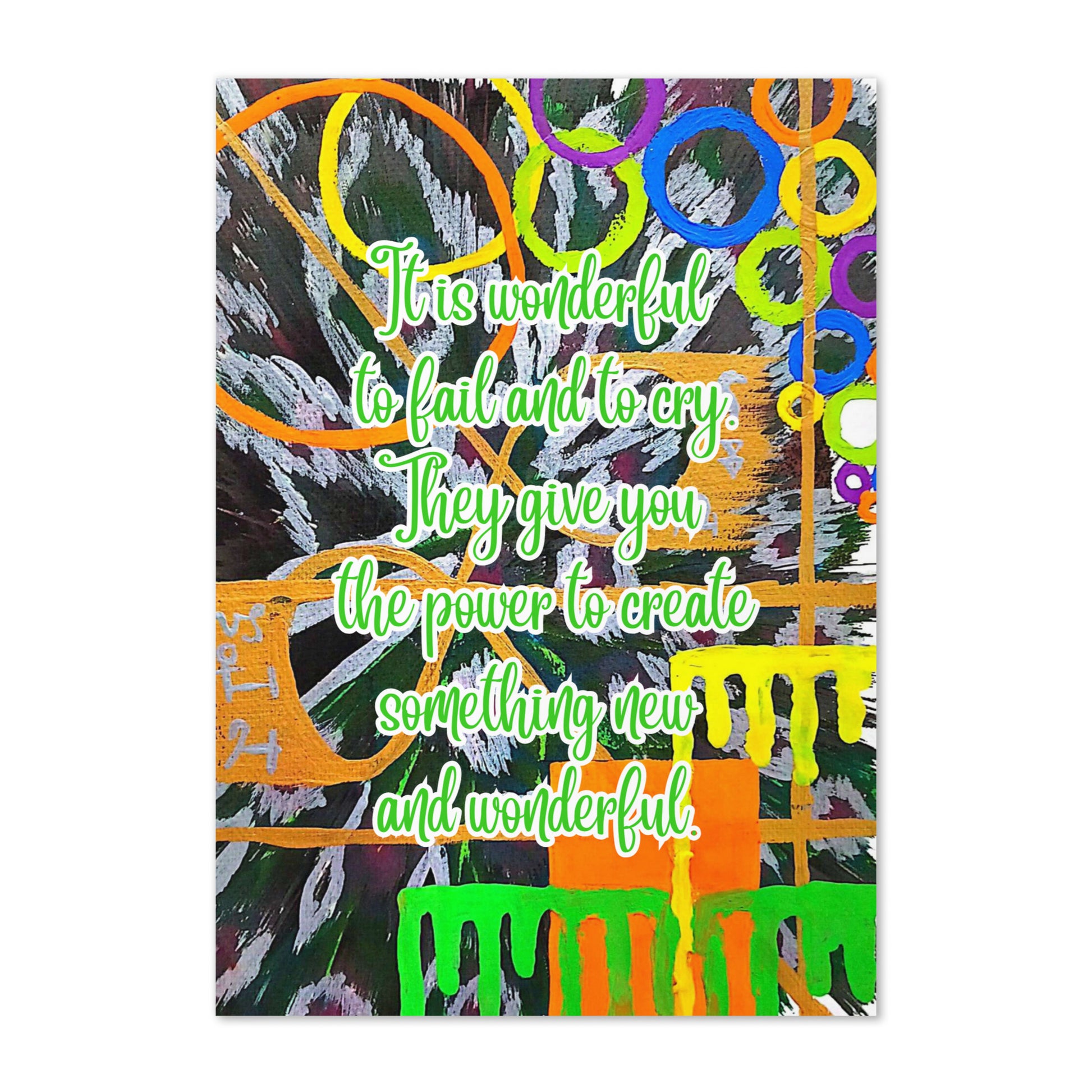 Encouragement Greeting Card Design 4 POSTCARD The DEEP Store