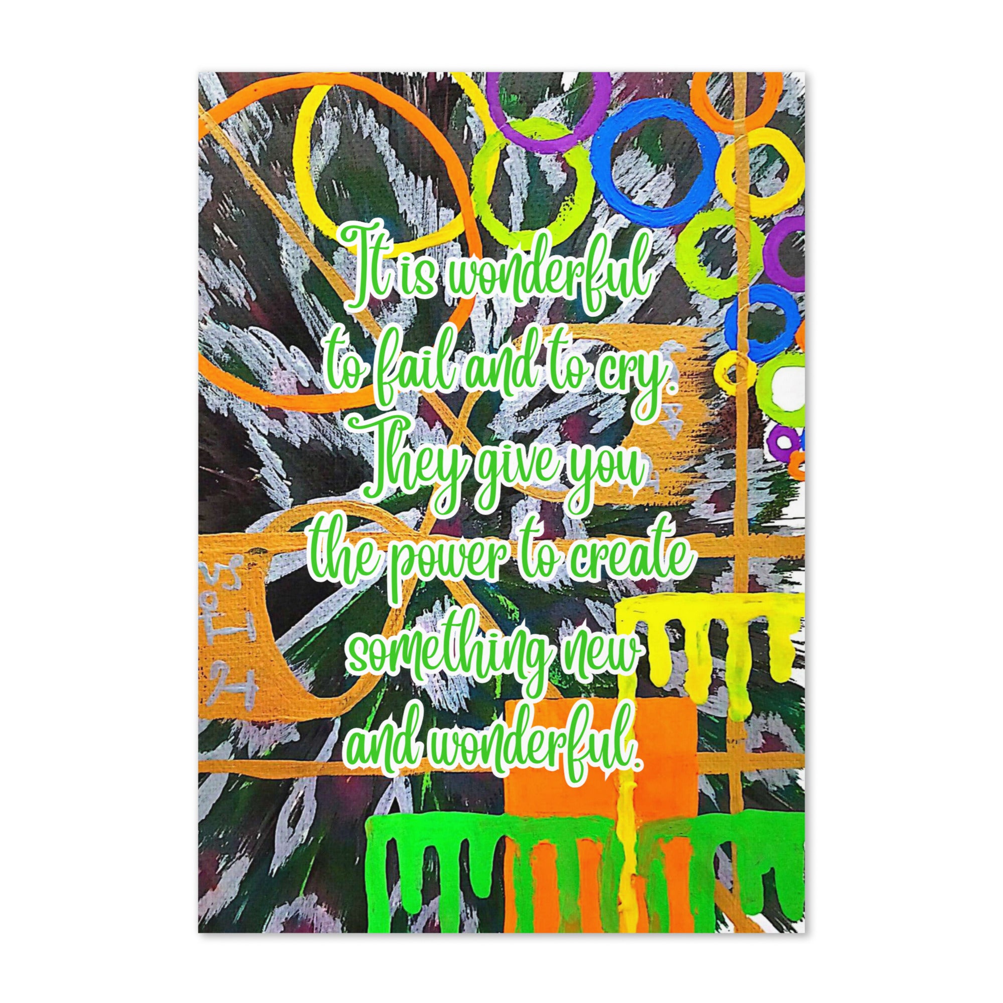 Encouragement Greeting Card Design 4 POSTCARD The DEEP Store