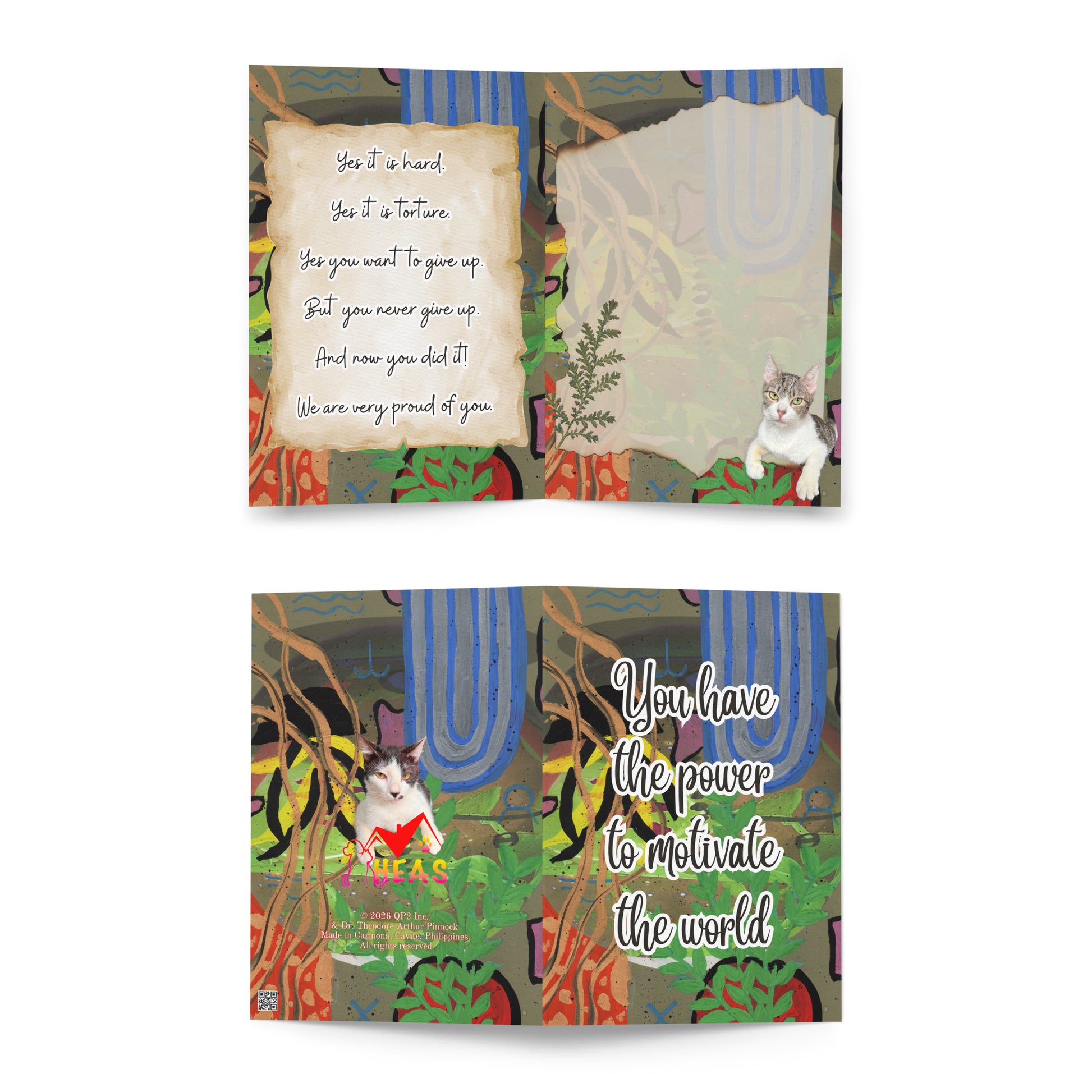Encouragement Greeting Card Design 5 POSTCARD The DEEP Store