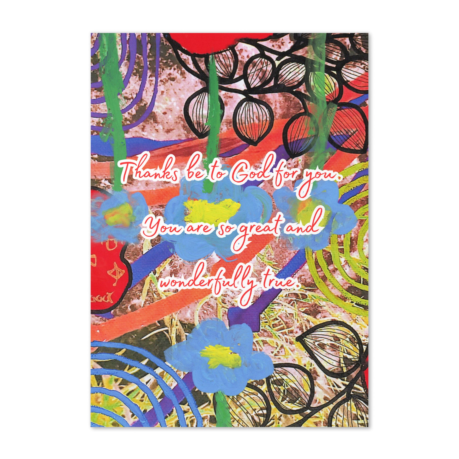 Thank You Greeting Card Design 1 POSTCARD The DEEP Store