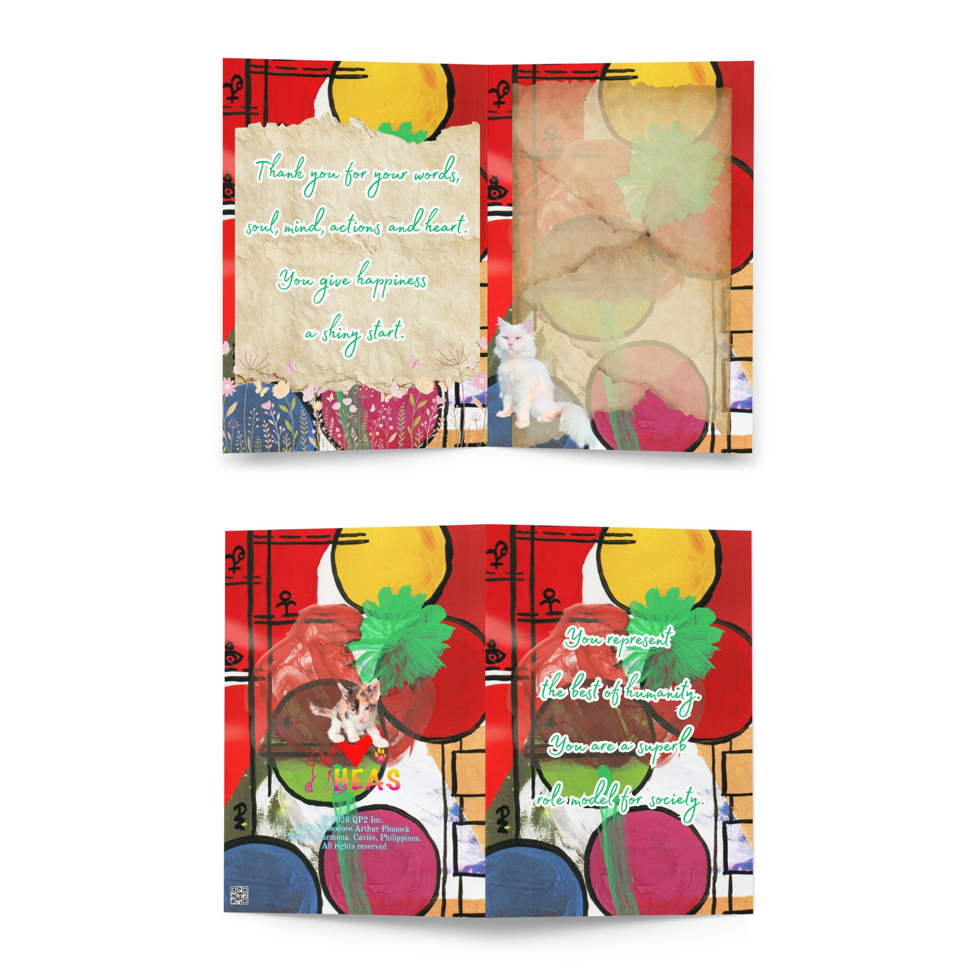 Thank You Greeting Card Design 2 POSTCARD The DEEP Store