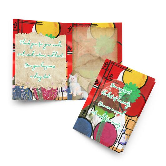 Thank You Greeting Card Design 2 POSTCARD The DEEP Store 5.83″×8.27″