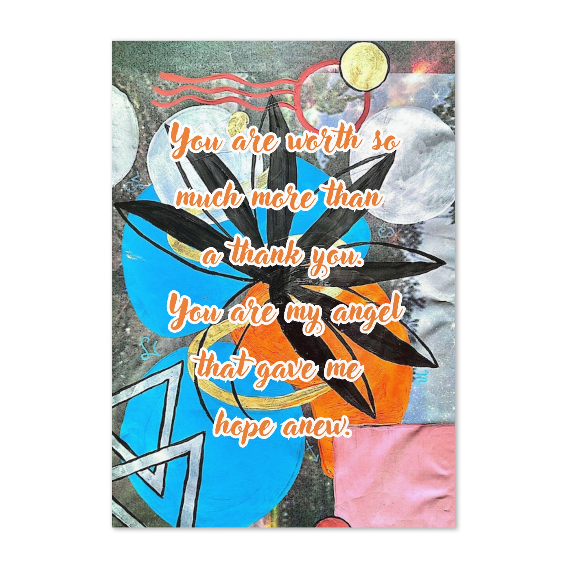 Thank You Greeting Card Design 3 POSTCARD The DEEP Store