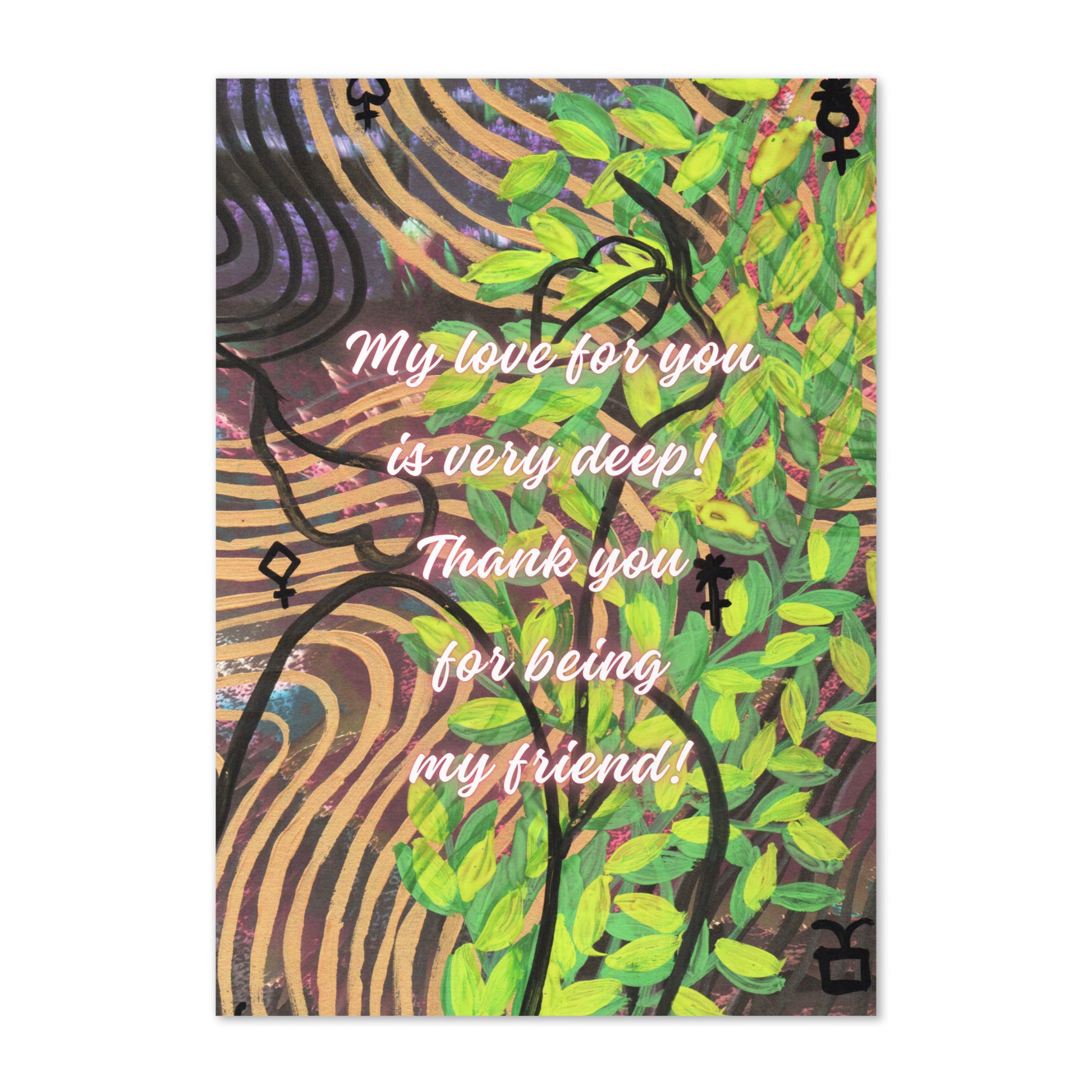Friendship Greeting Card Design 3 POSTCARD The DEEP Store