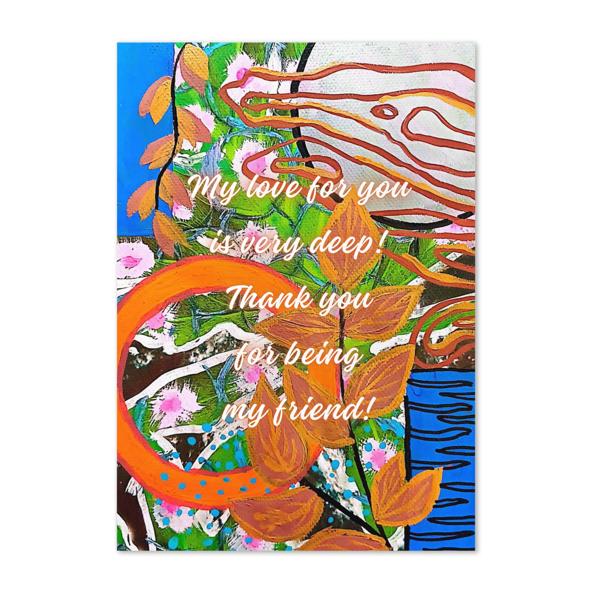 Friendship Greeting Card Design 8 POSTCARD The DEEP Store