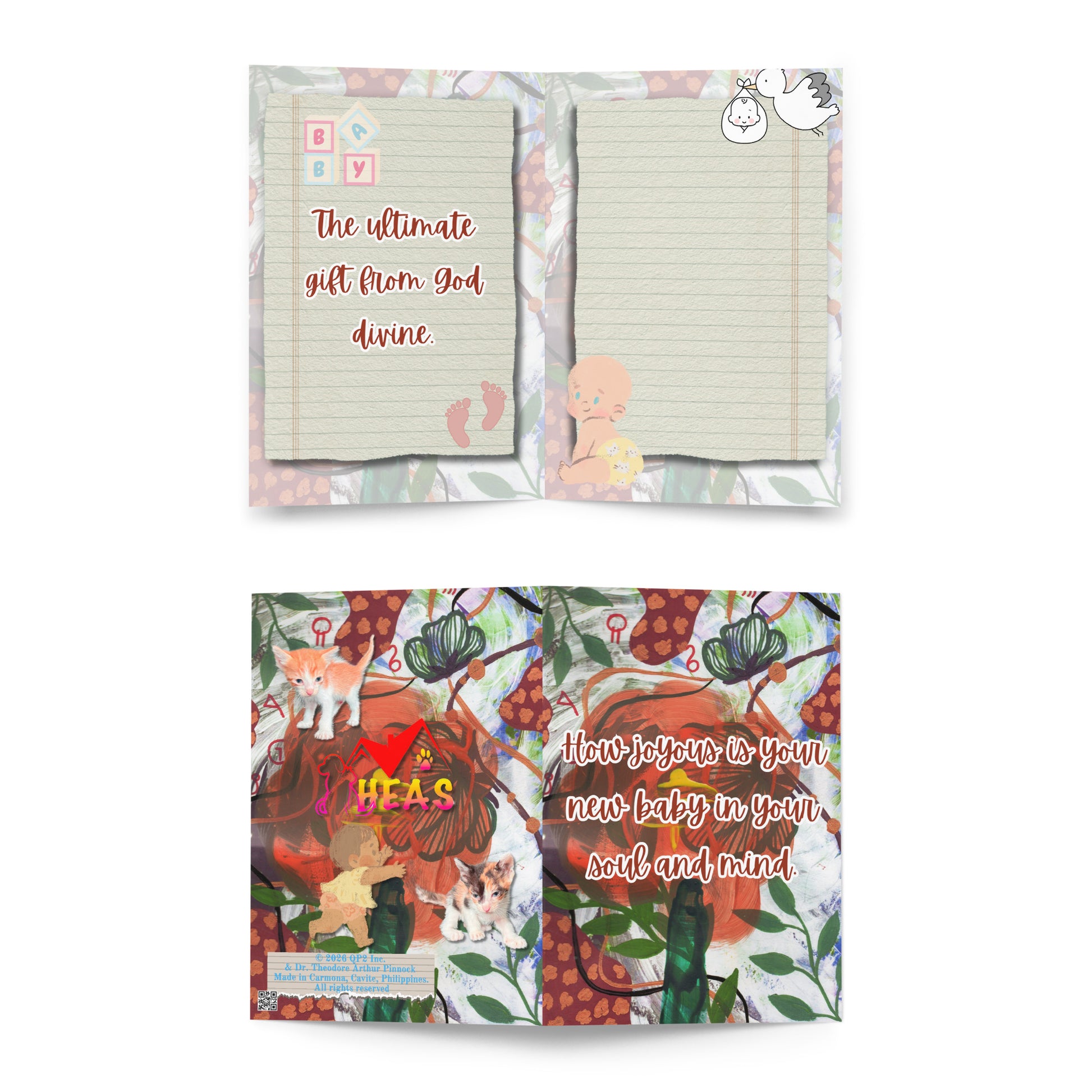 New Baby Greeting Card Design 1 POSTCARD The DEEP Store