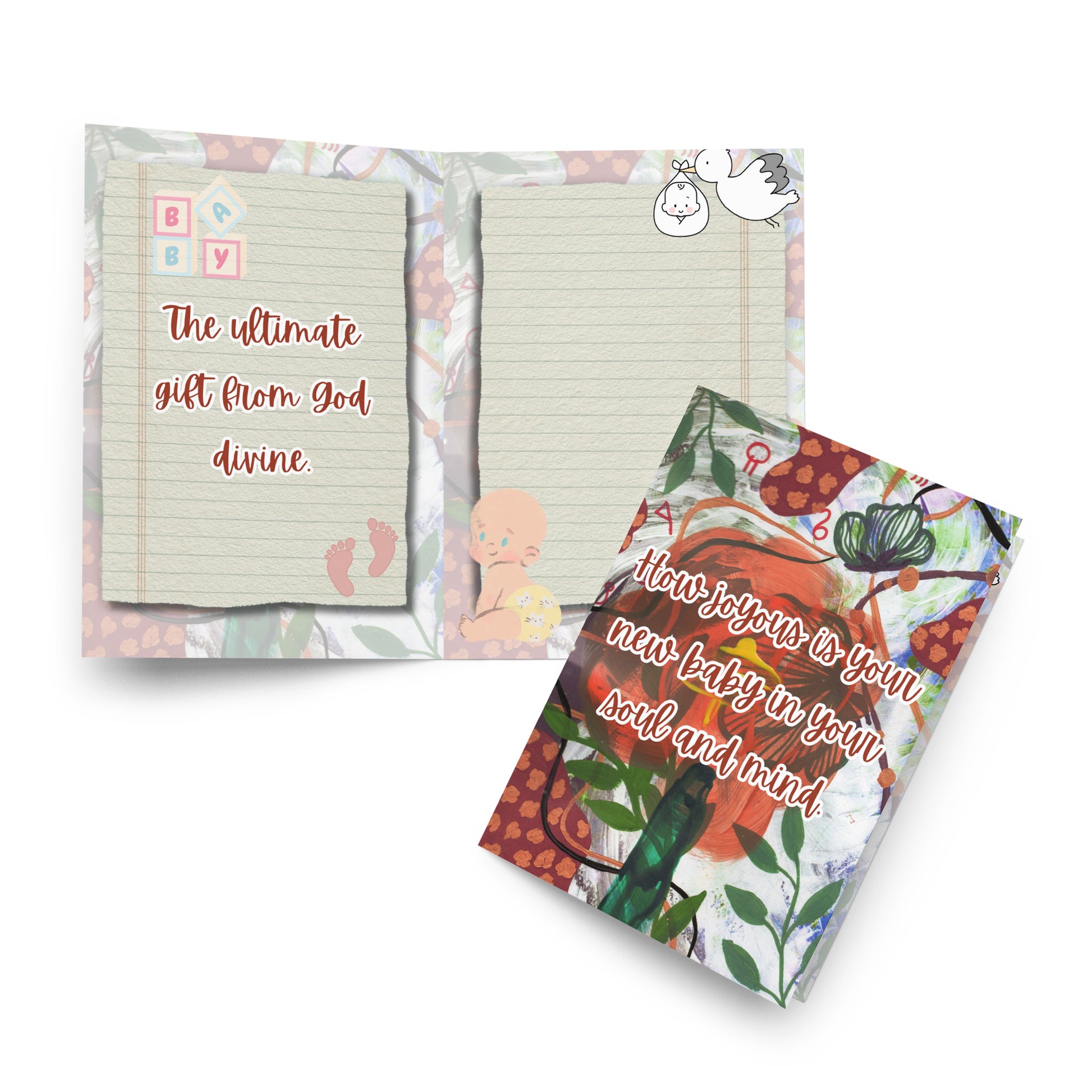 New Baby Greeting Card Design 1 POSTCARD The DEEP Store
