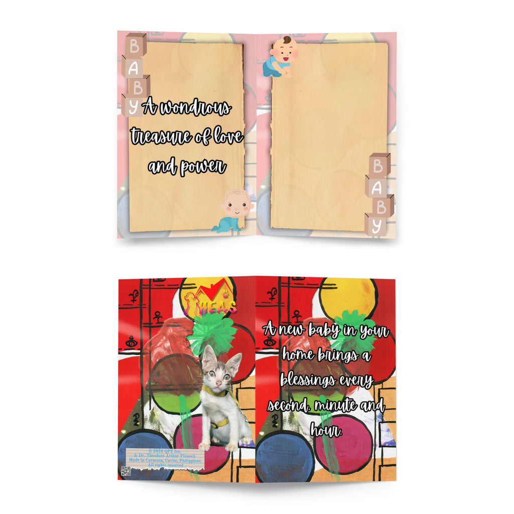 New Baby Greeting Card Design 2 POSTCARD The DEEP Store