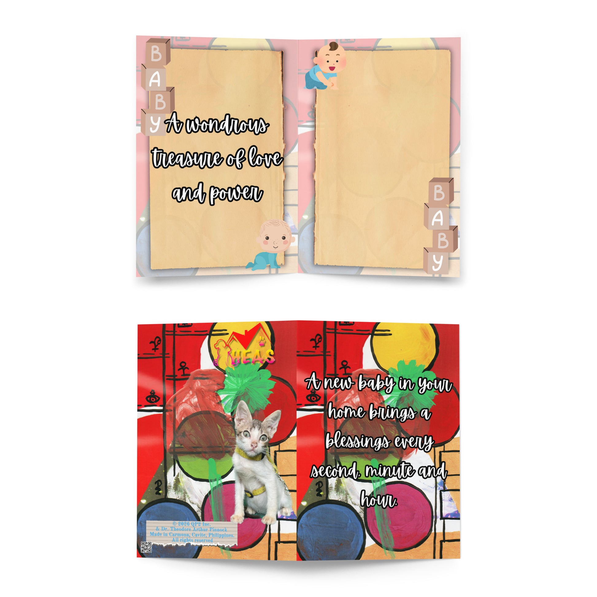 New Baby Greeting Card Design 2 POSTCARD The DEEP Store