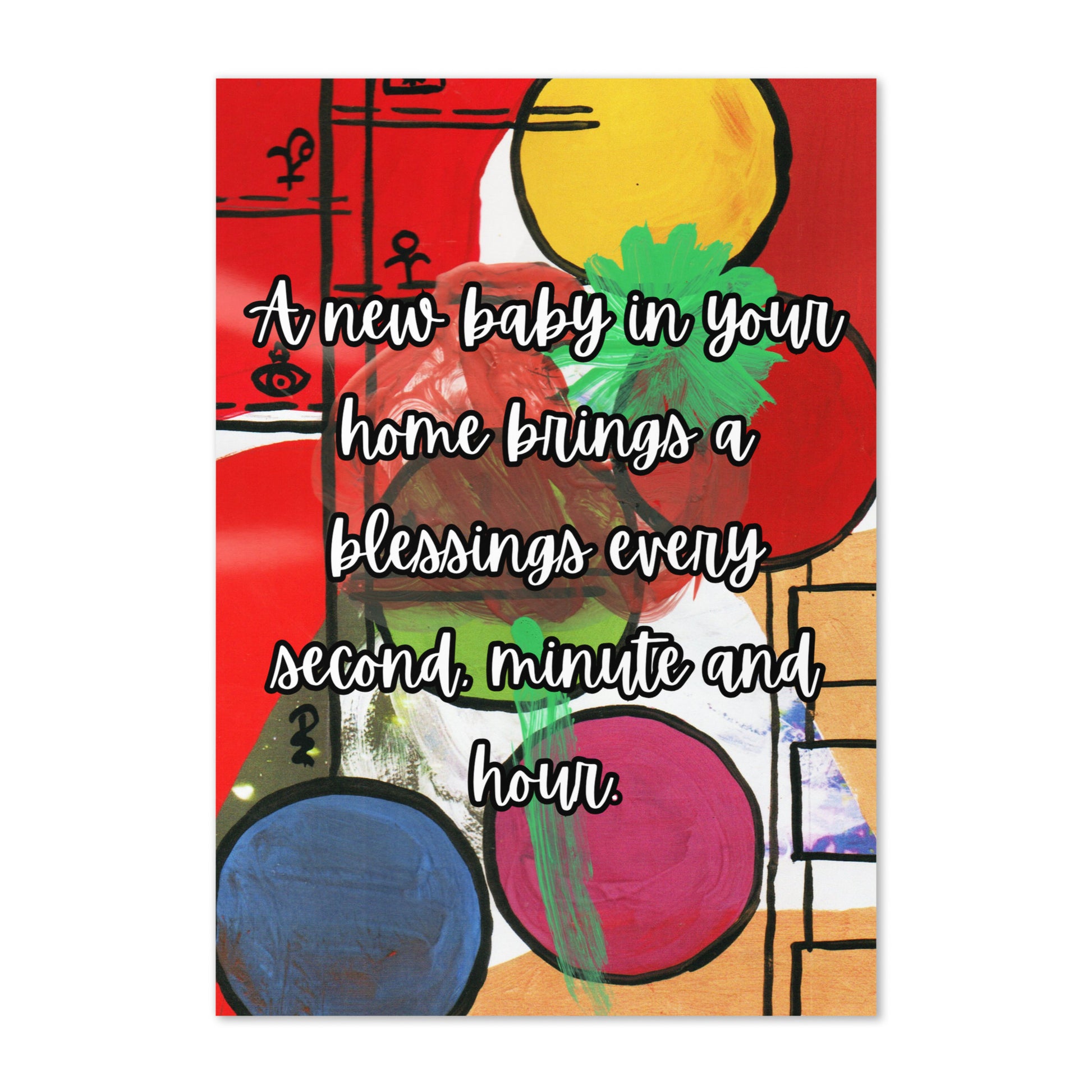 New Baby Greeting Card Design 2 POSTCARD The DEEP Store