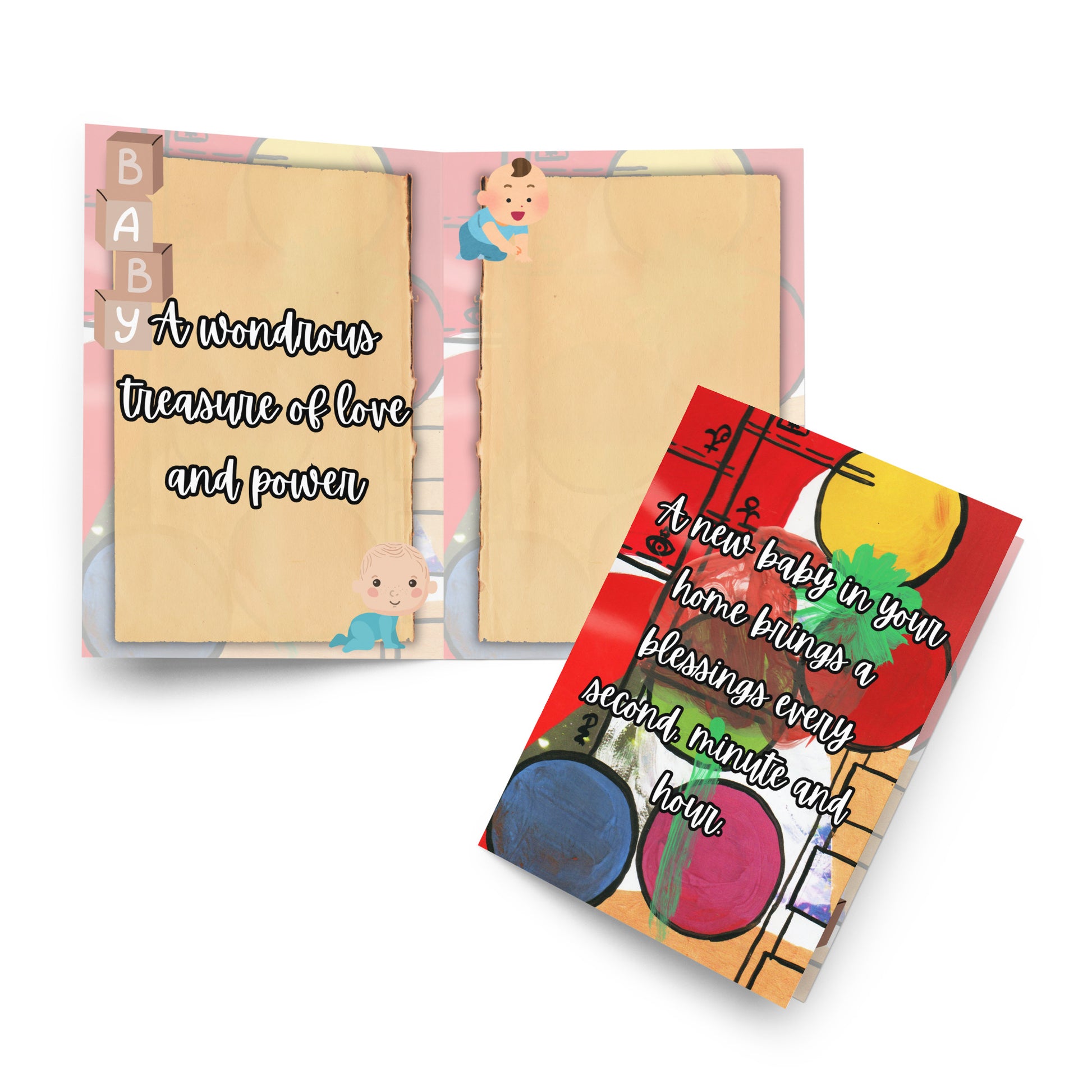 New Baby Greeting Card Design 2 POSTCARD The DEEP Store