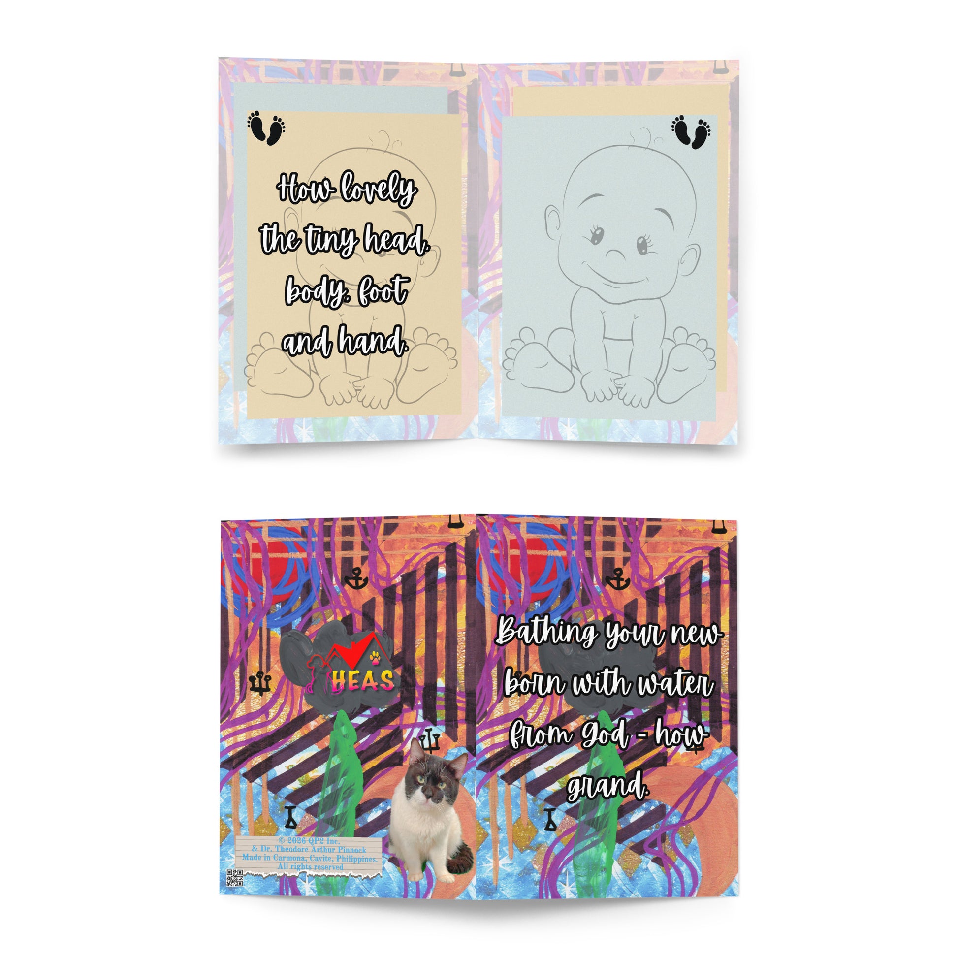New Baby Greeting Card Design 4 POSTCARD The DEEP Store