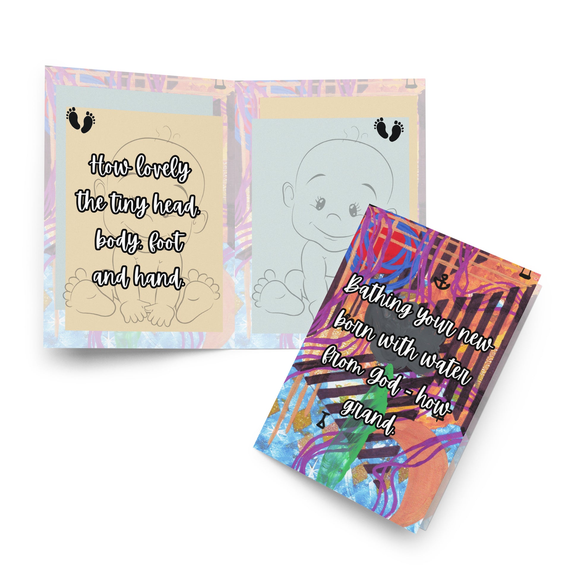 New Baby Greeting Card Design 4 POSTCARD The DEEP Store