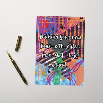 New Baby Greeting Card Design 4 POSTCARD The DEEP Store 5.83″×8.27″