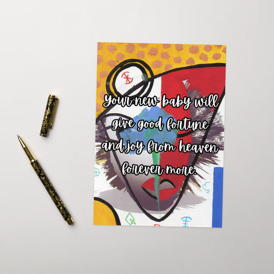 New Baby Greeting Card Design 5 POSTCARD The DEEP Store 5.83″×8.27″