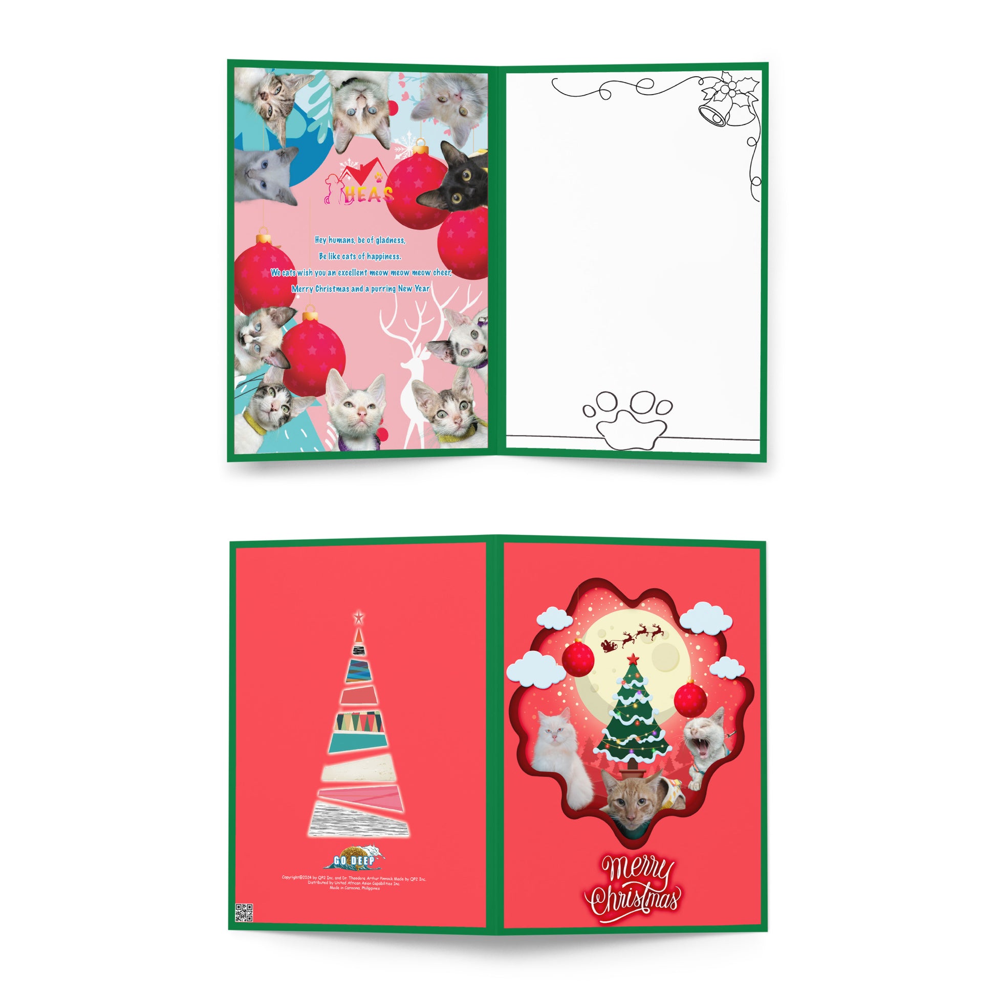 Christmas Greeting Card Design 4 POSTCARD The DEEP Store 5.83″×8.27″