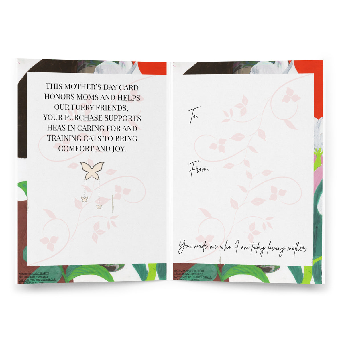 Mother's Day Card Cat Design 13 POSTCARD The DEEP Store