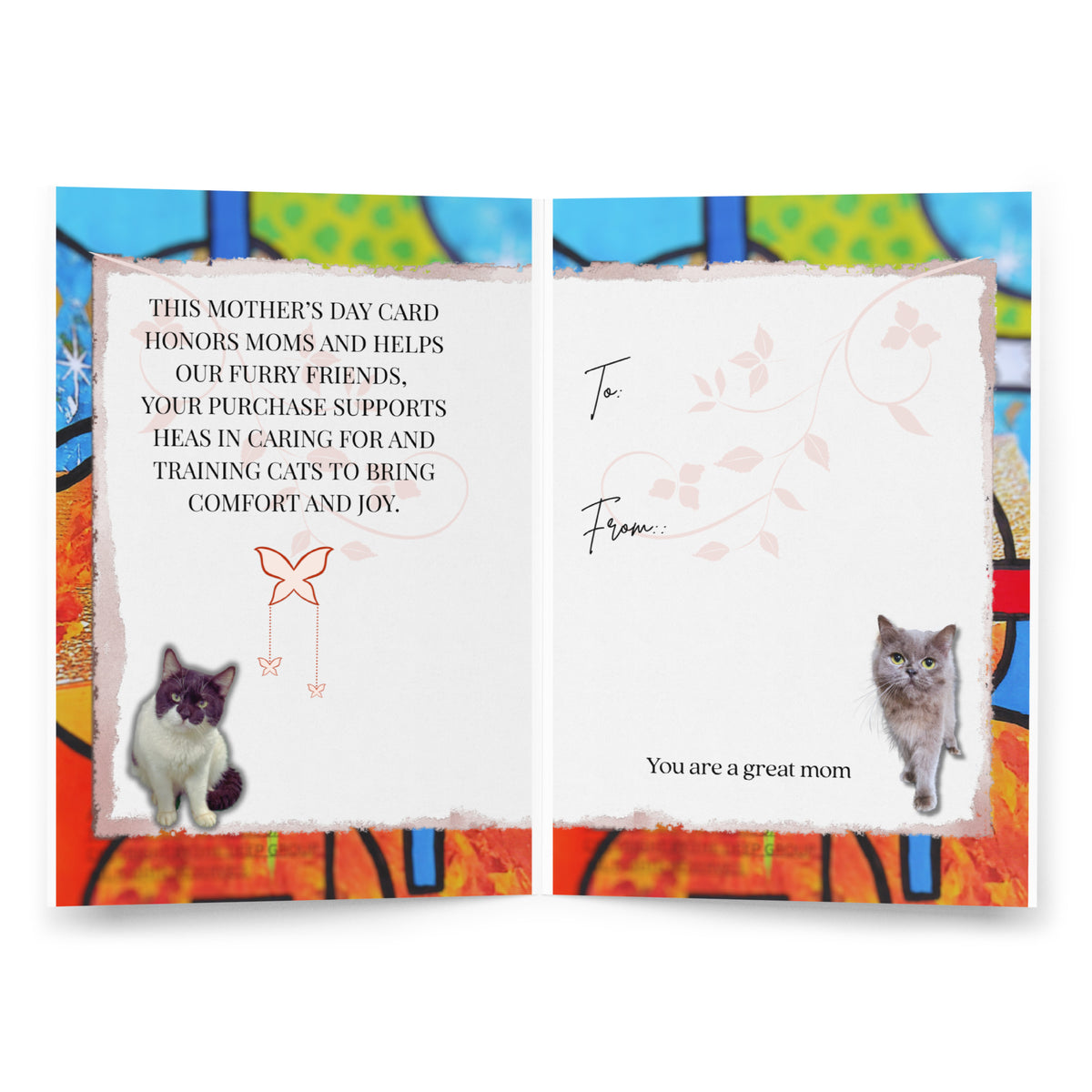 Mother's Day Card Cat Design 15 POSTCARD The DEEP Store